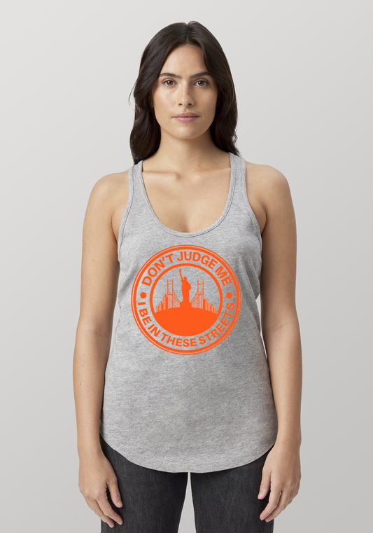 Heather Gray Women's Racerback Tank - The City