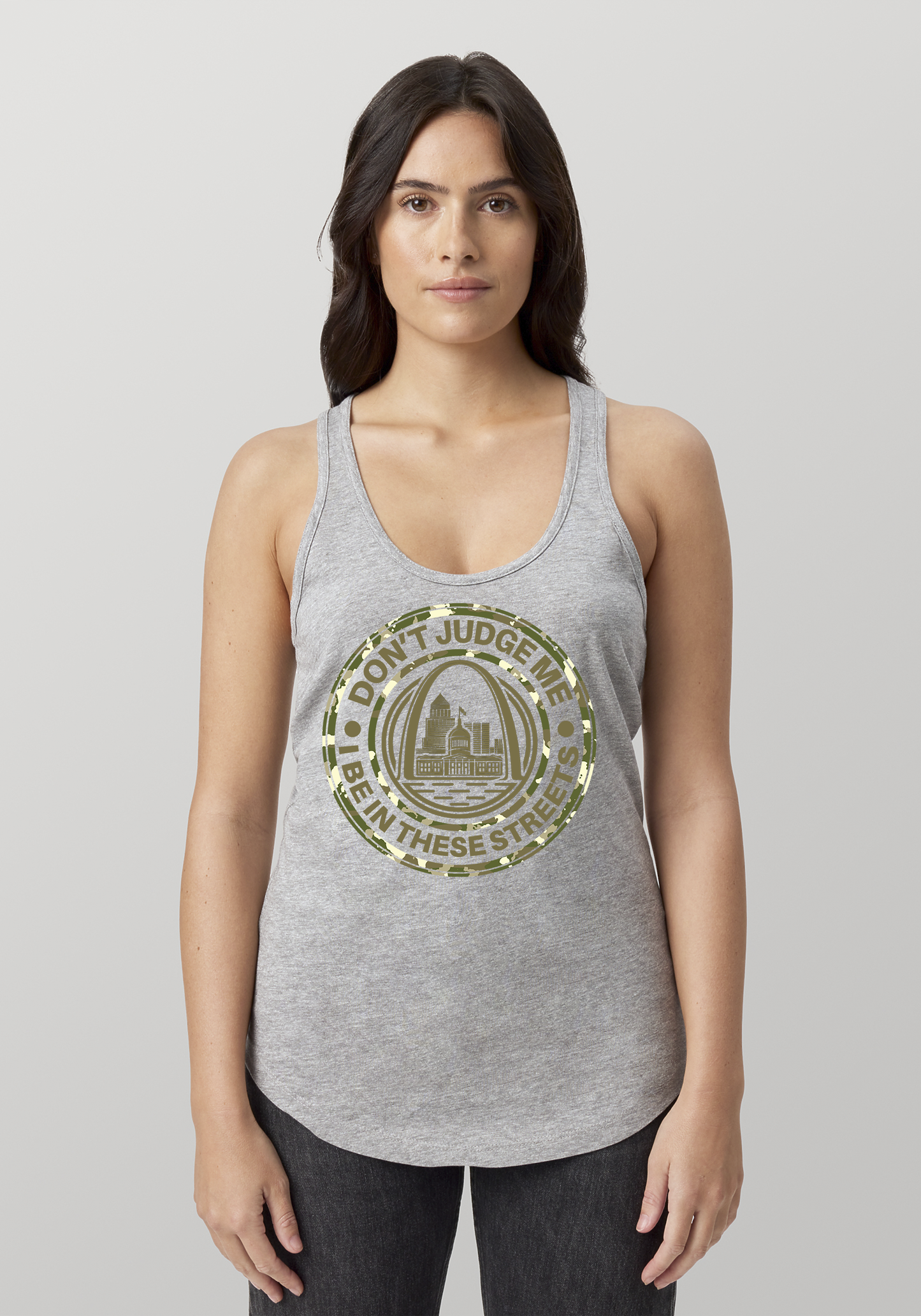 Heather Gray Women's Racerback Tank - The Lou