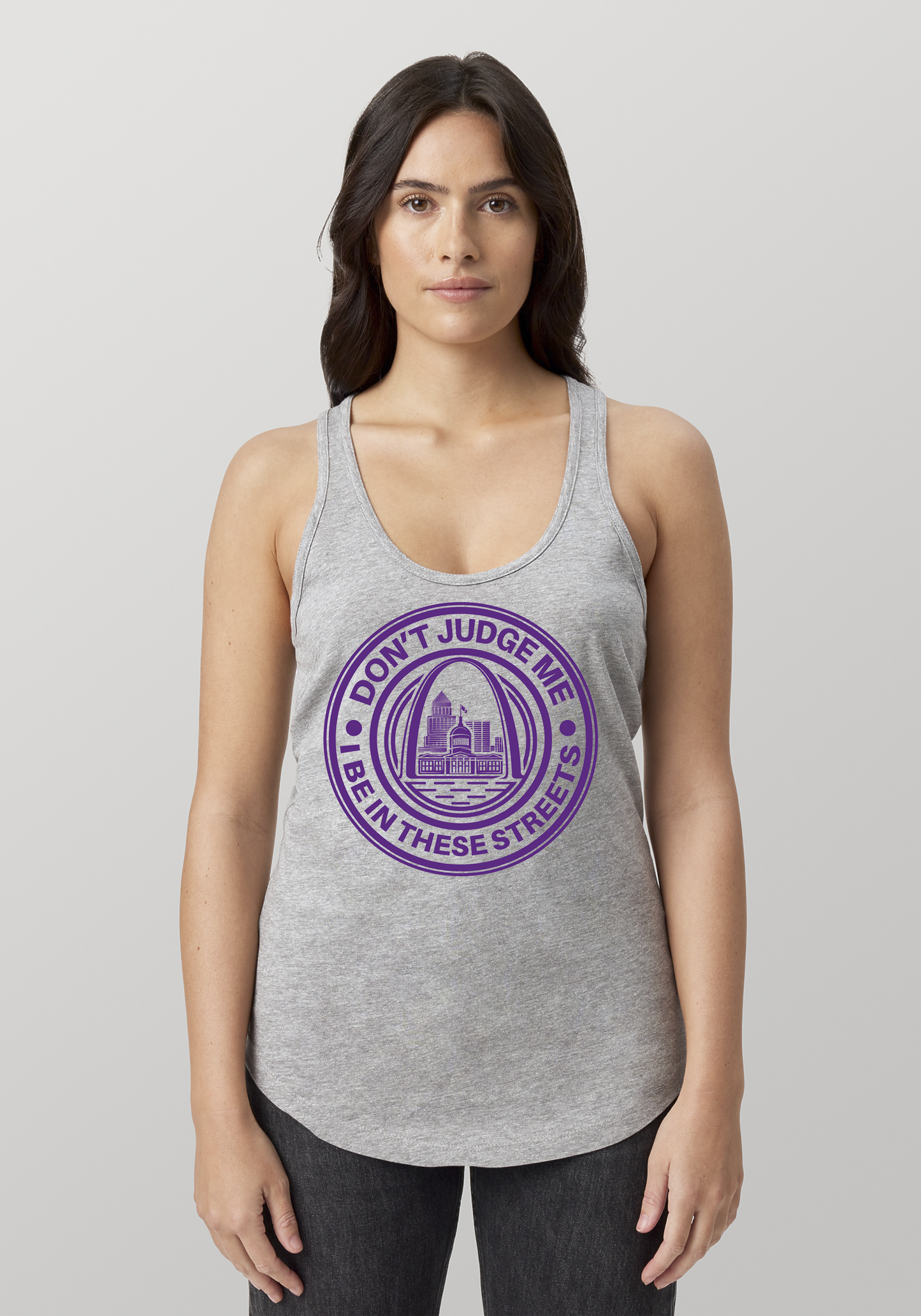 Heather Gray Women's Racerback Tank - The Lou