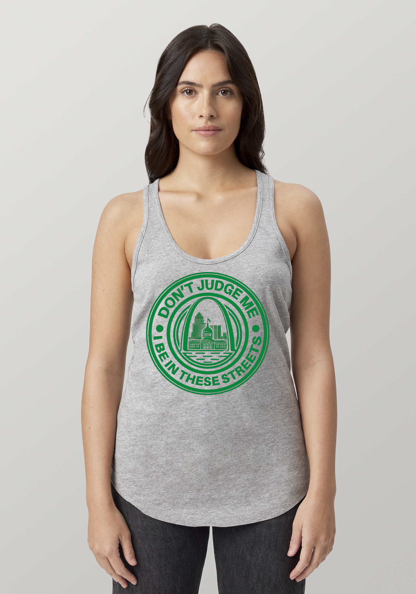 Heather Gray Women's Racerback Tank - The Lou