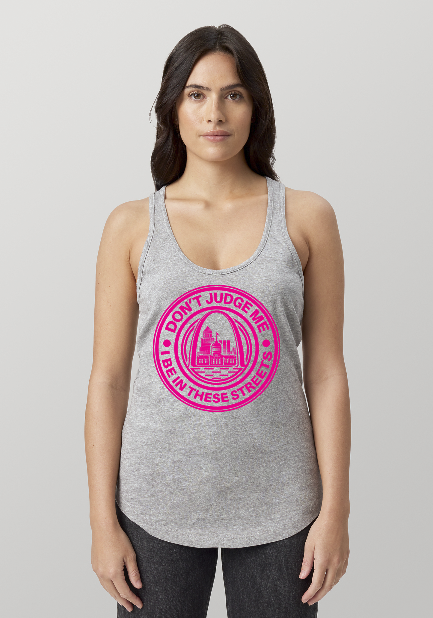 Heather Gray Women's Racerback Tank - The Lou