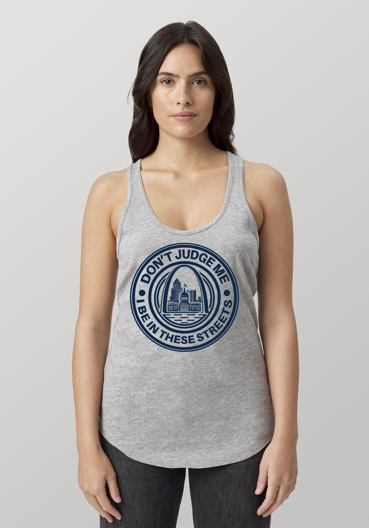 Heather Gray Women's Racerback Tank - The Lou