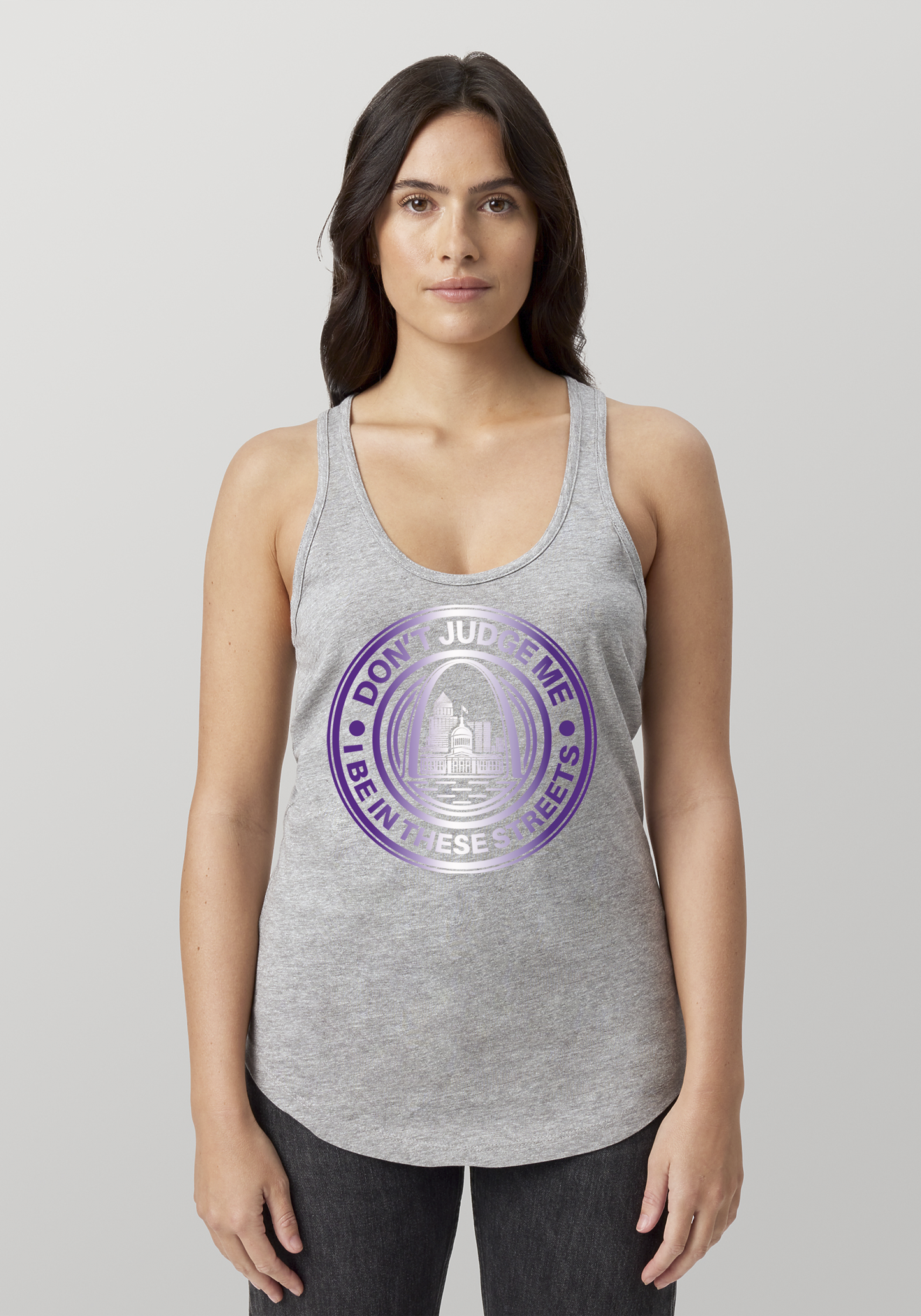 Heather Gray Women's Racerback Tank - The Lou