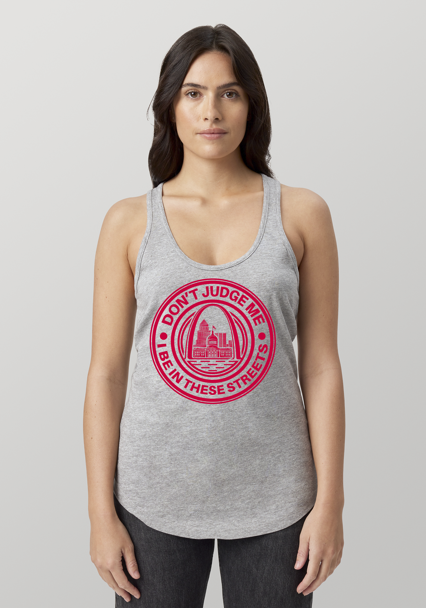 Heather Gray Women's Racerback Tank - The Lou