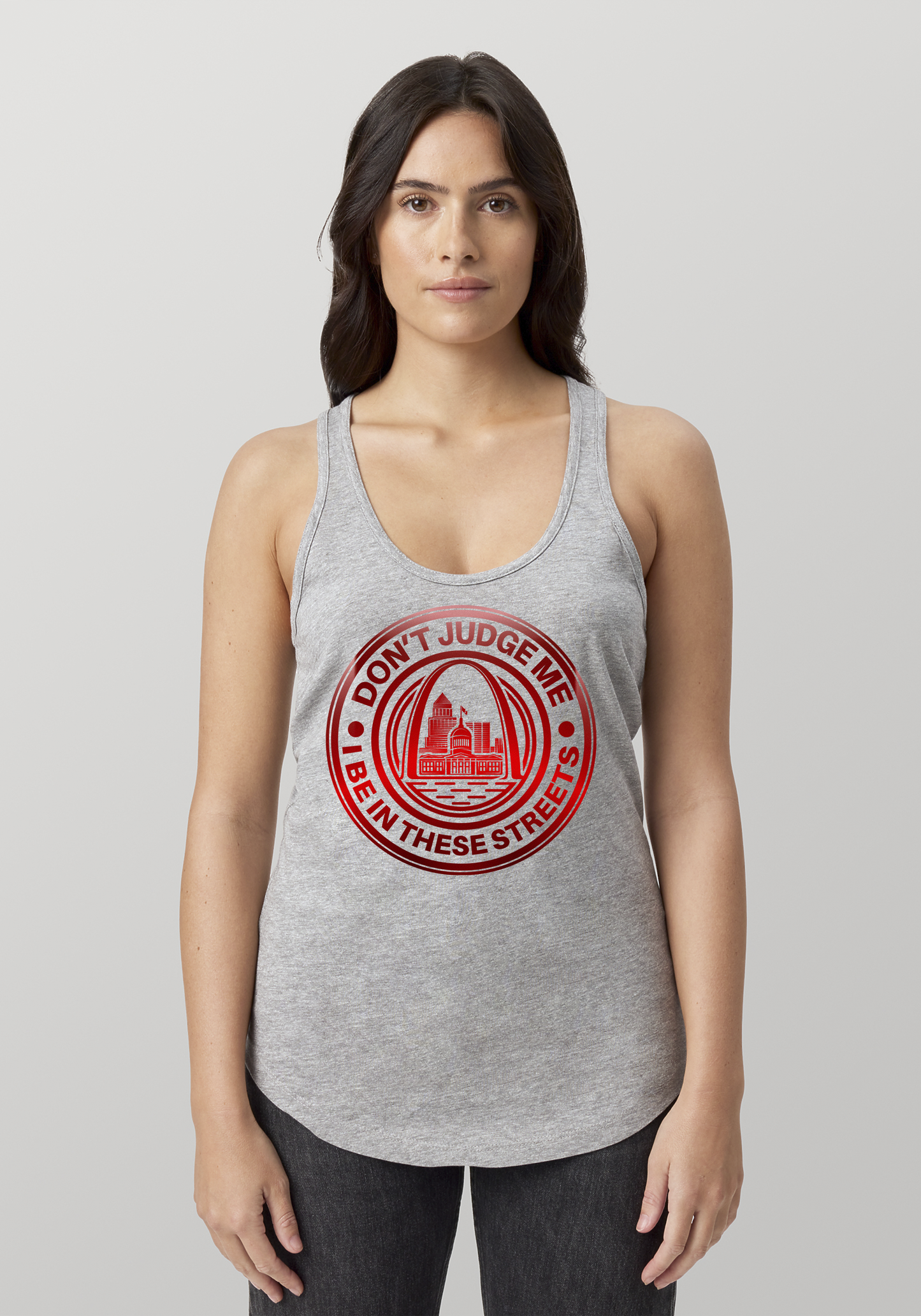 Heather Gray Women's Racerback Tank - The Lou