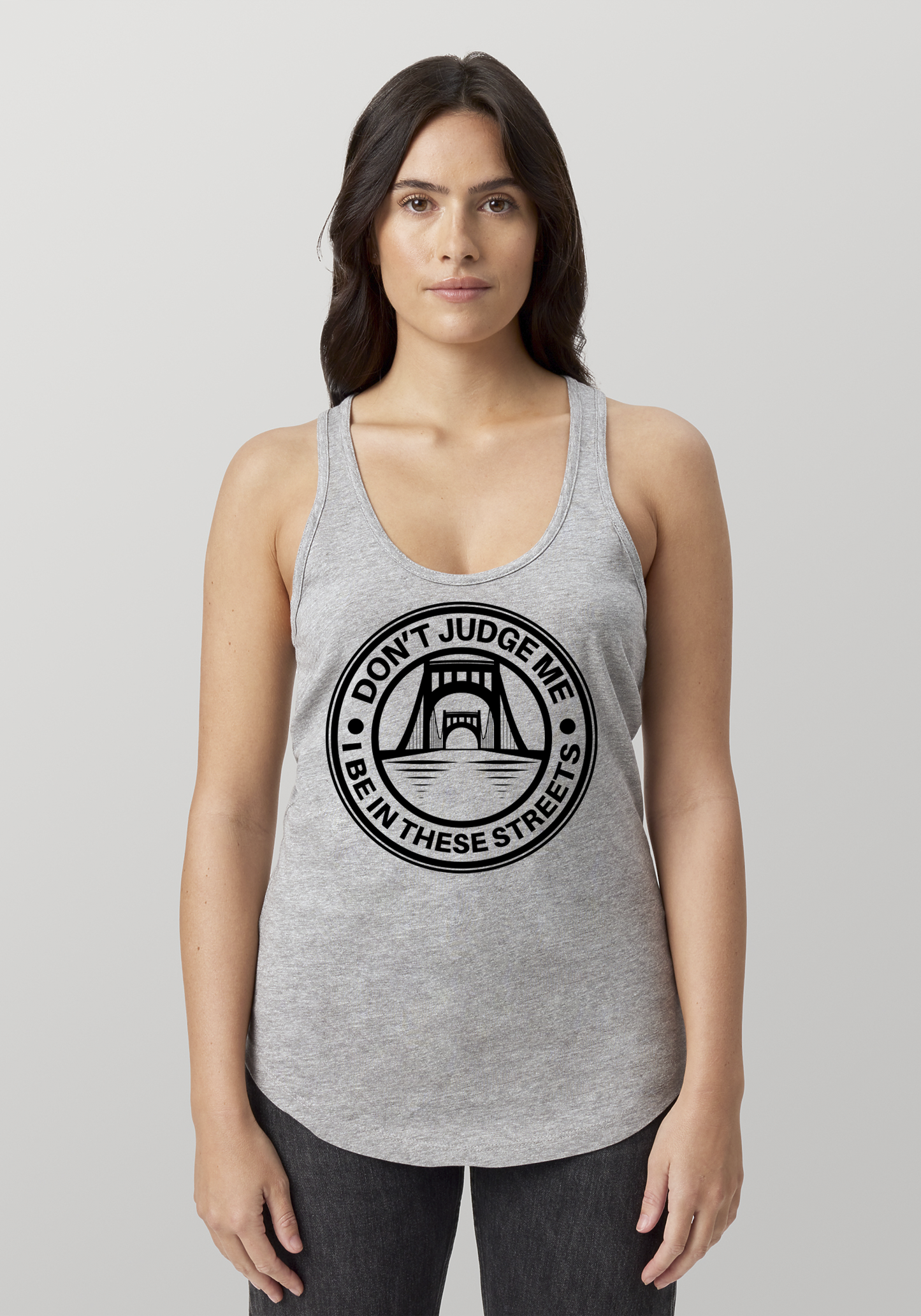 Heather Gray Women's Racerback Tank - The Capital
