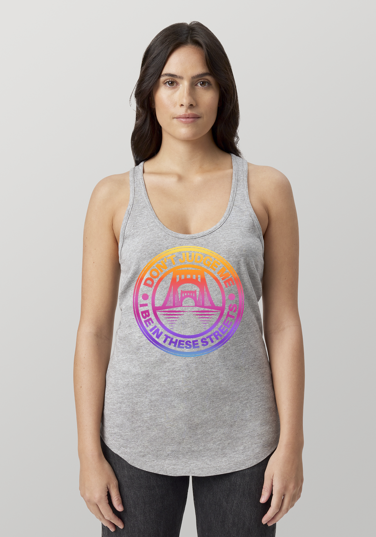 Heather Gray Women's Racerback Tank - The Capital