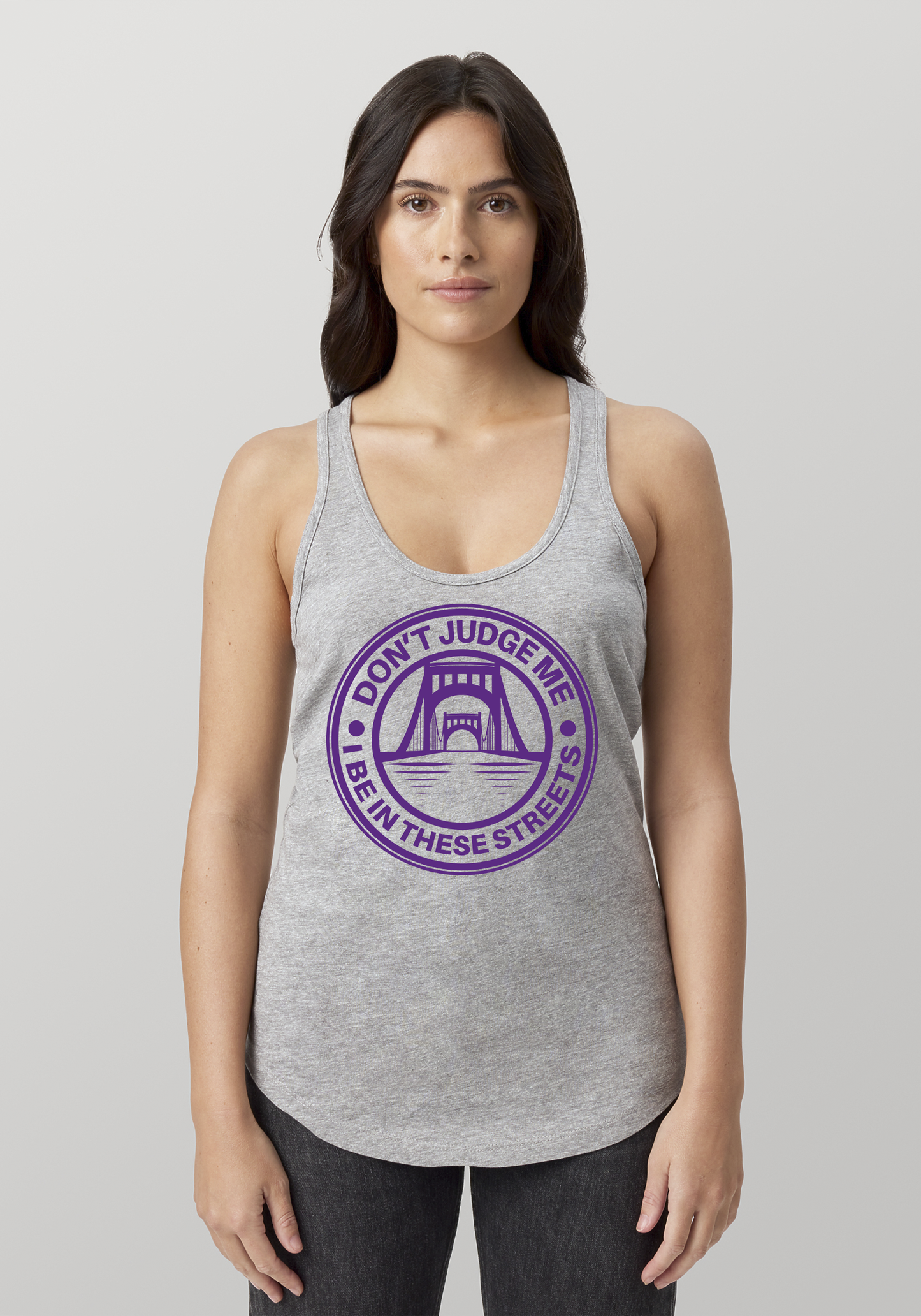 Heather Gray Women's Racerback Tank - The Capital