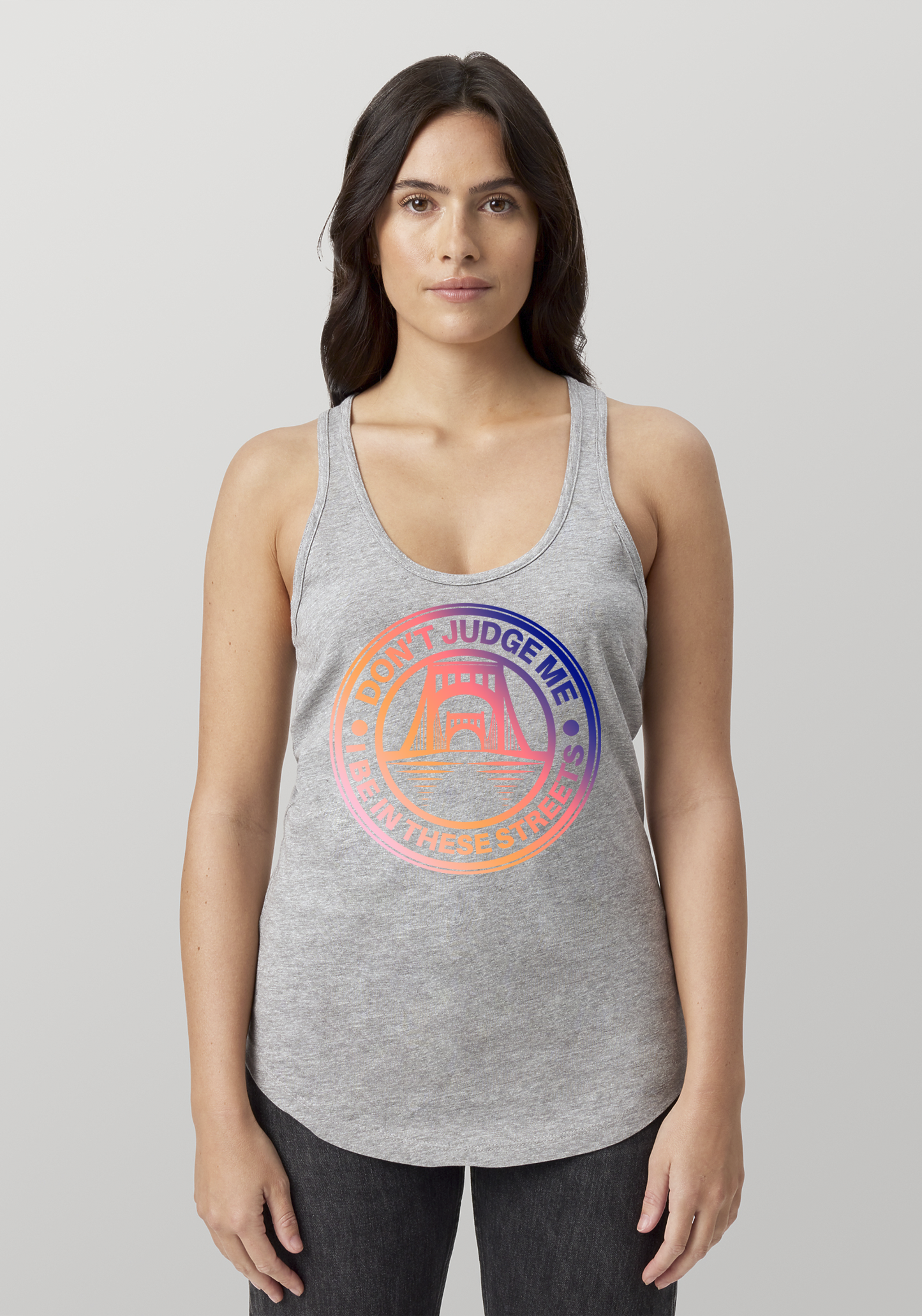 Heather Gray Women's Racerback Tank - The Capital