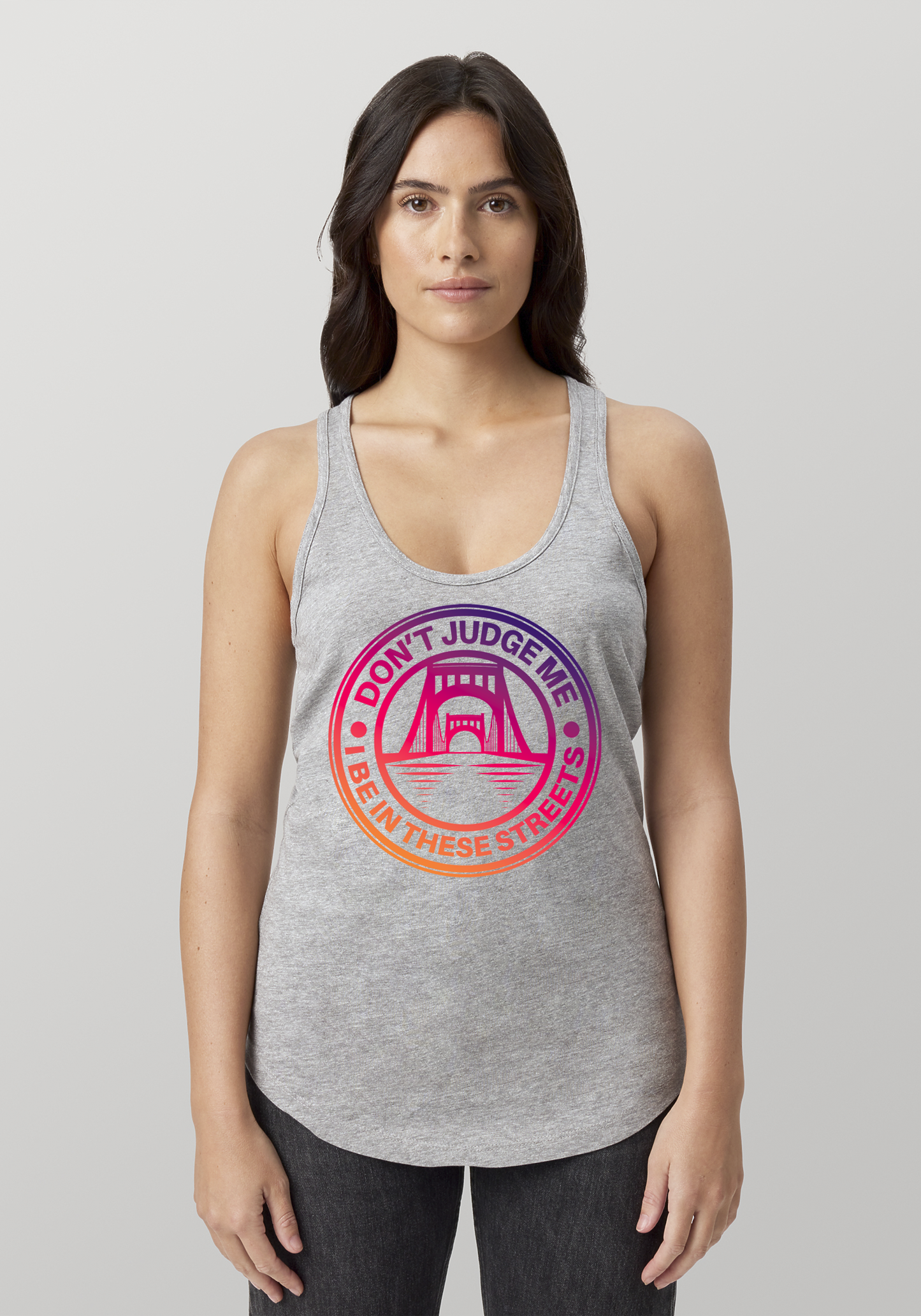 Heather Gray Women's Racerback Tank - The Capital