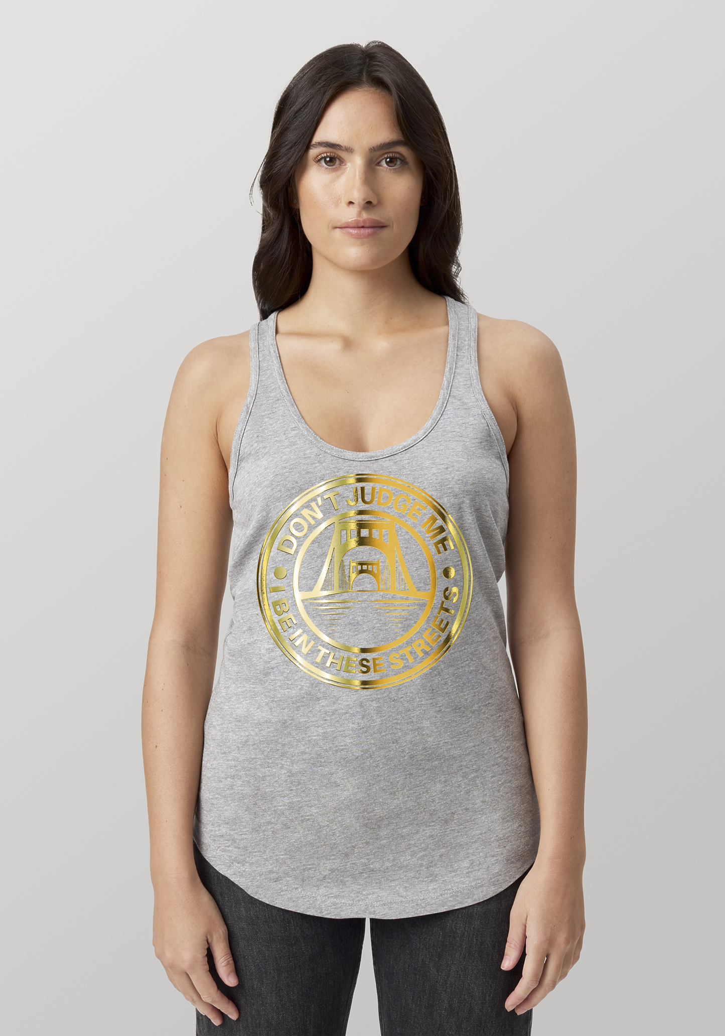 Heather Gray Women's Racerback Tank - The Capital