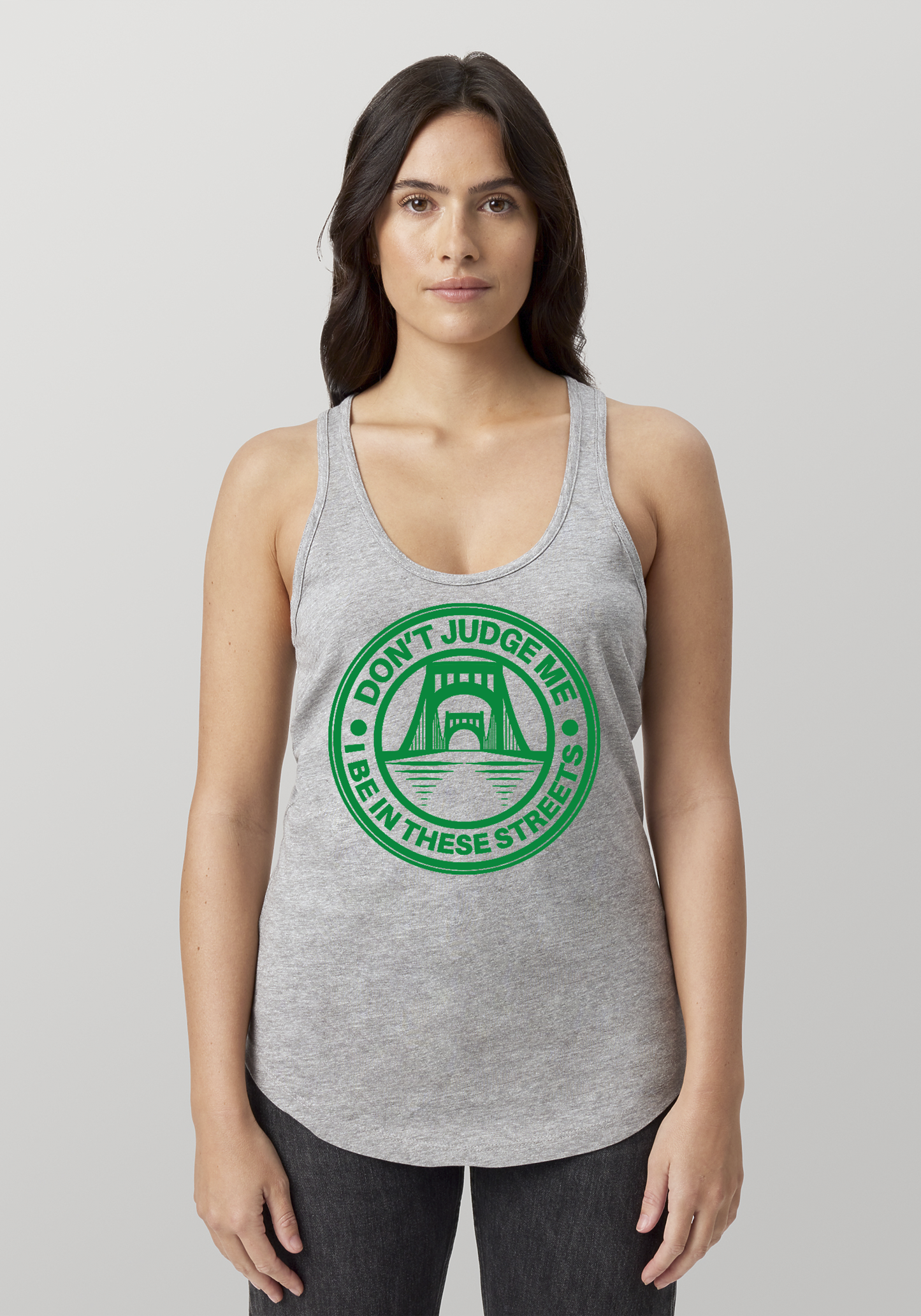 Heather Gray Women's Racerback Tank - The Capital
