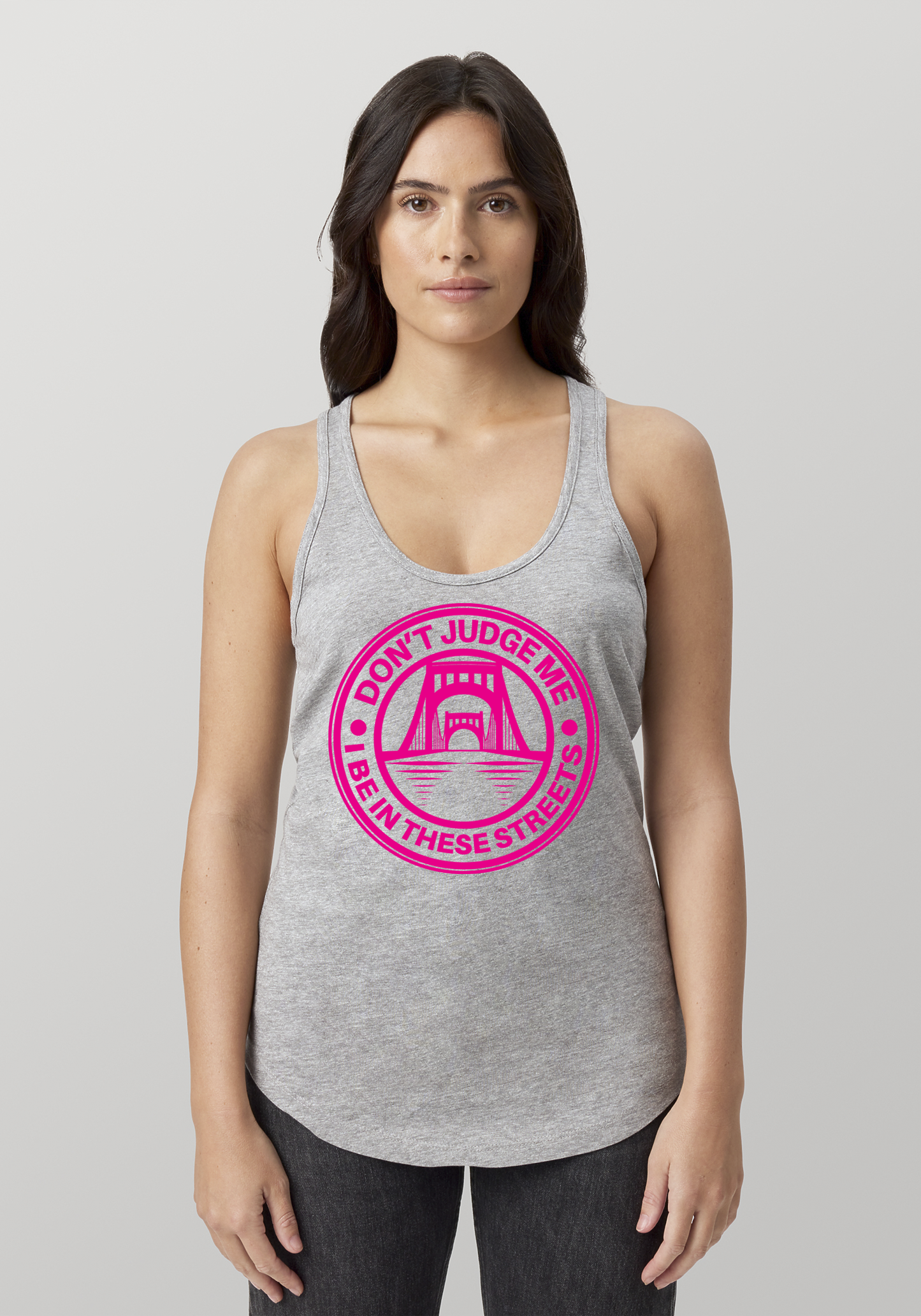 Heather Gray Women's Racerback Tank - The Capital