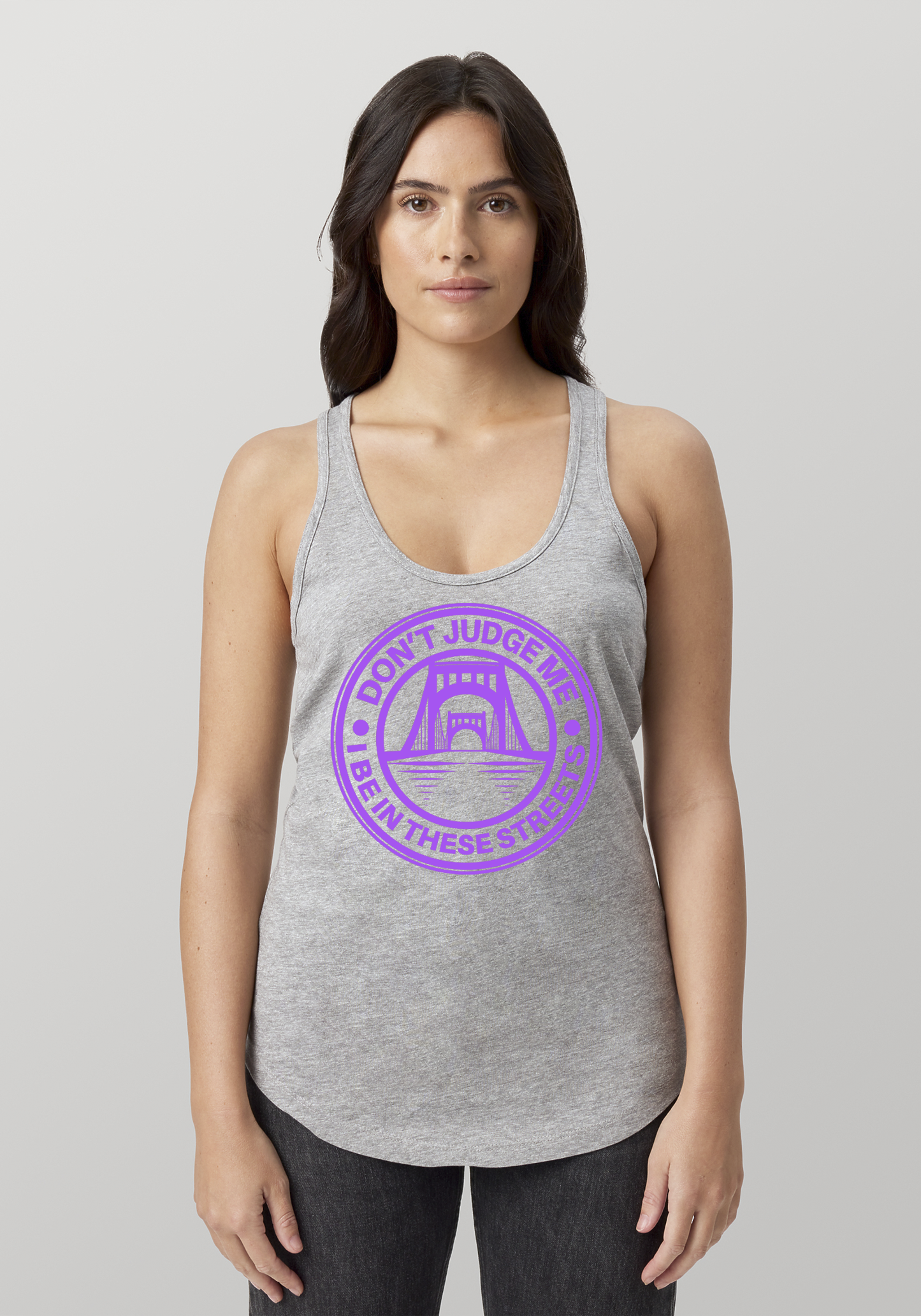Heather Gray Women's Racerback Tank - The Capital