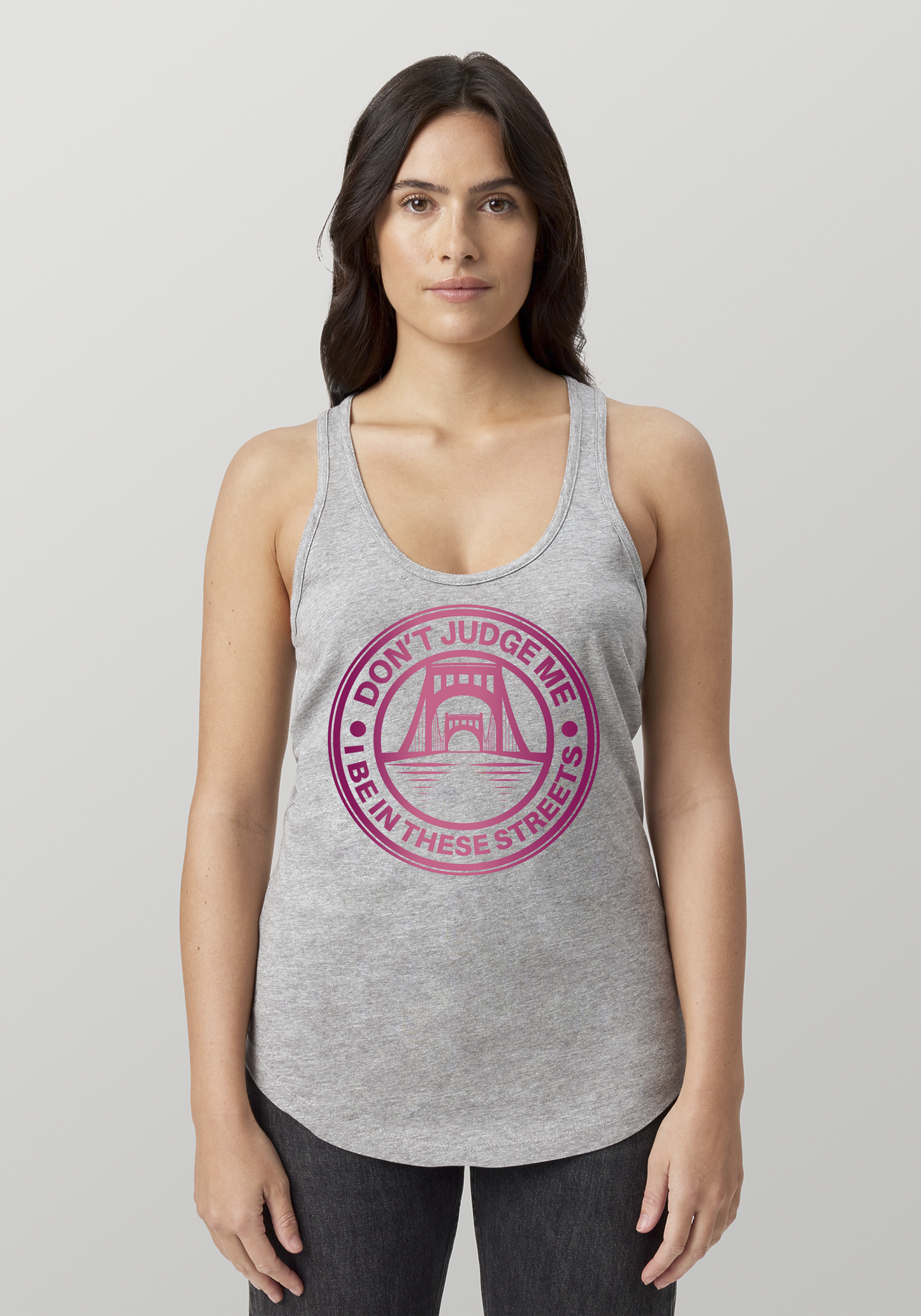 Heather Gray Women's Racerback Tank - The Capital