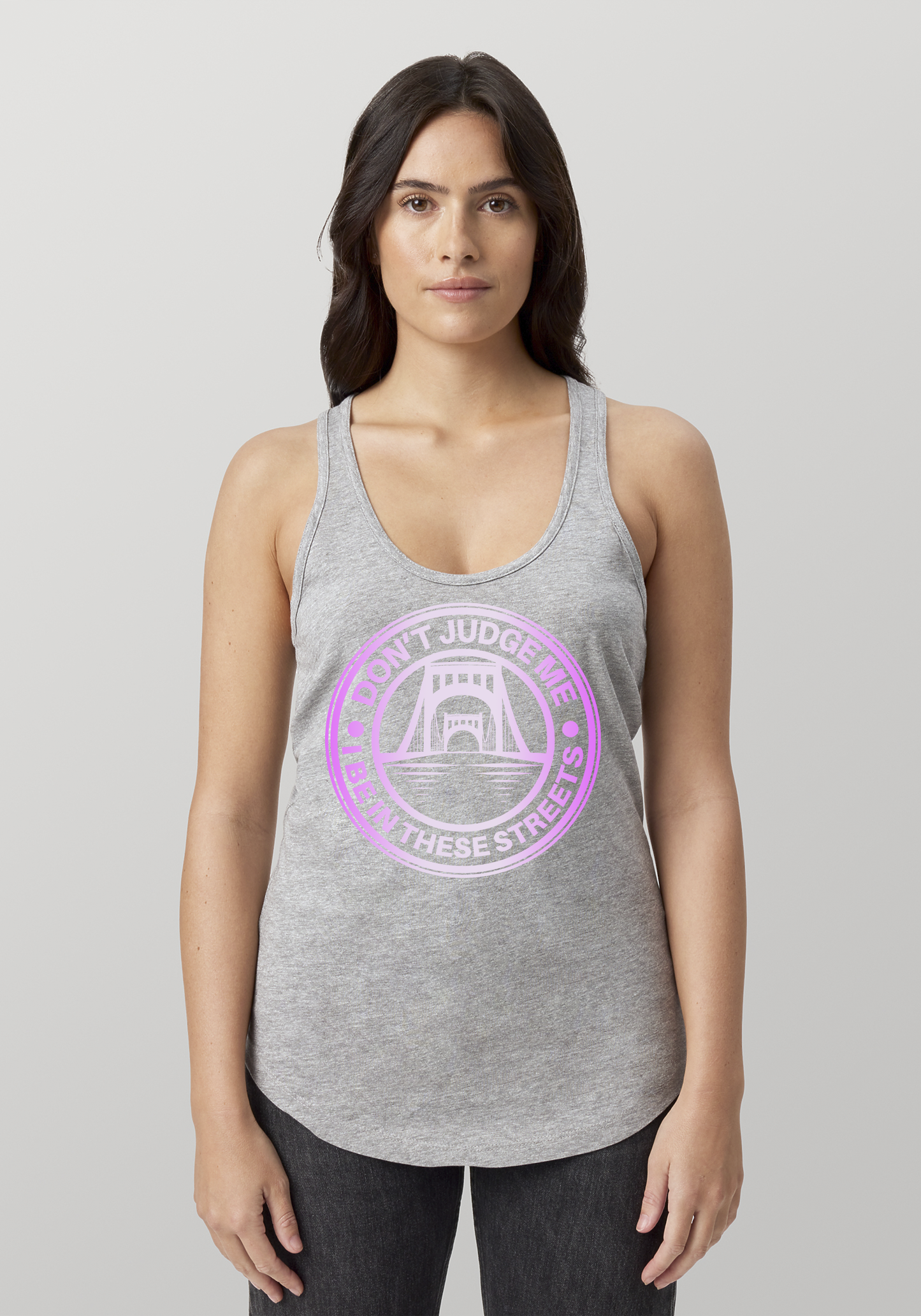 Heather Gray Women's Racerback Tank - The Capital