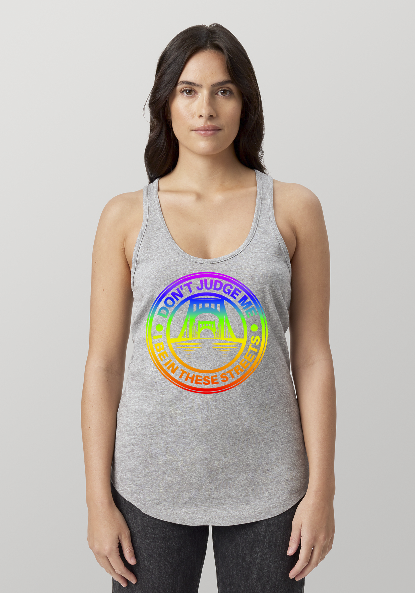 Heather Gray Women's Racerback Tank - The Capital