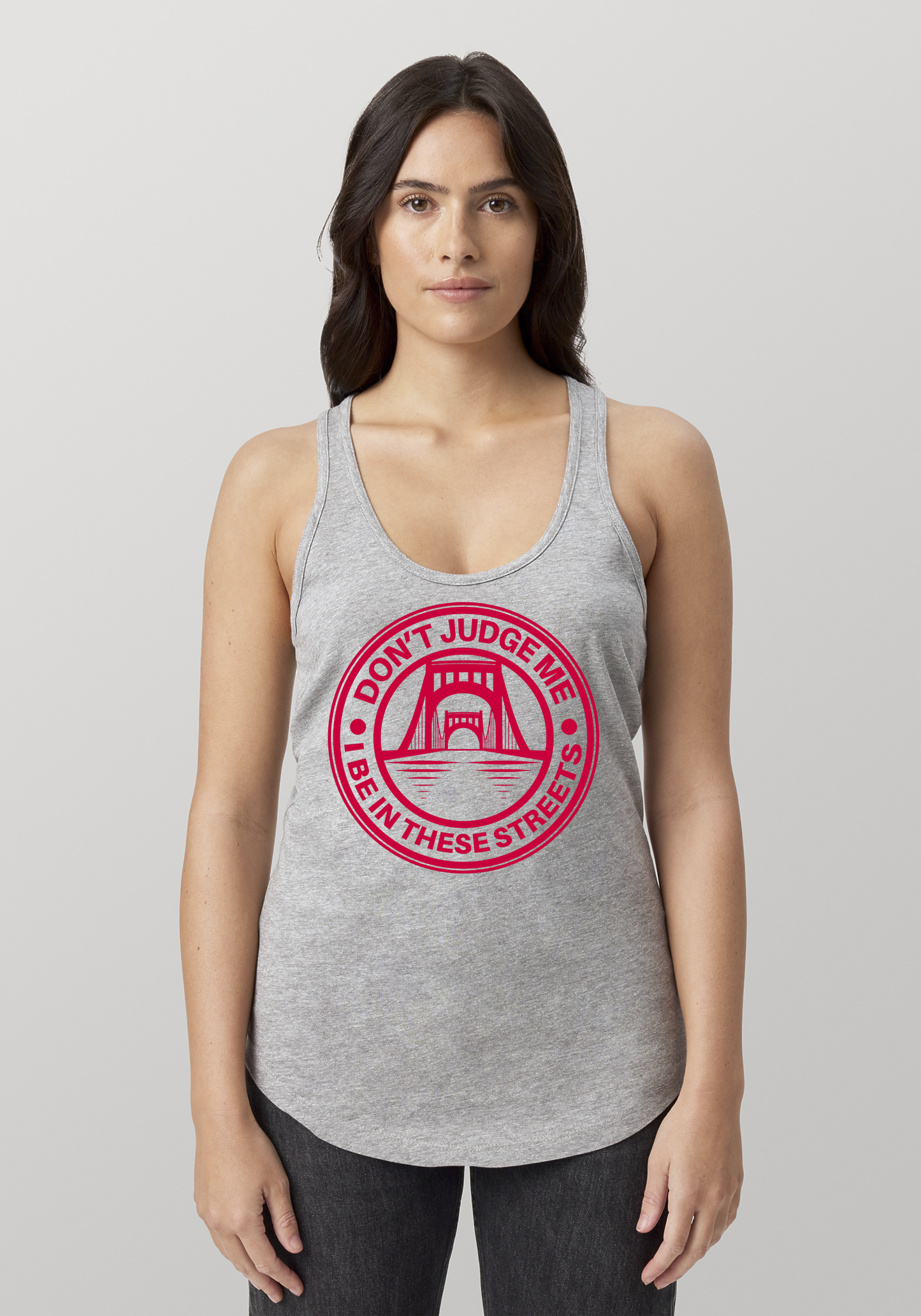 Heather Gray Women's Racerback Tank - The Capital