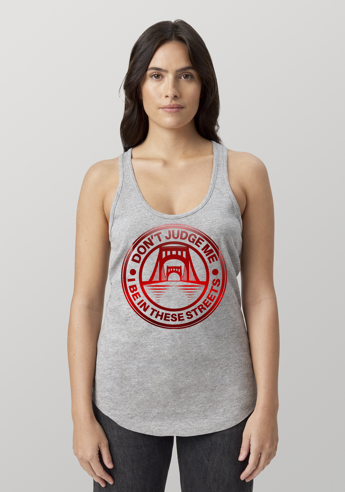 Heather Gray Women's Racerback Tank - The Capital