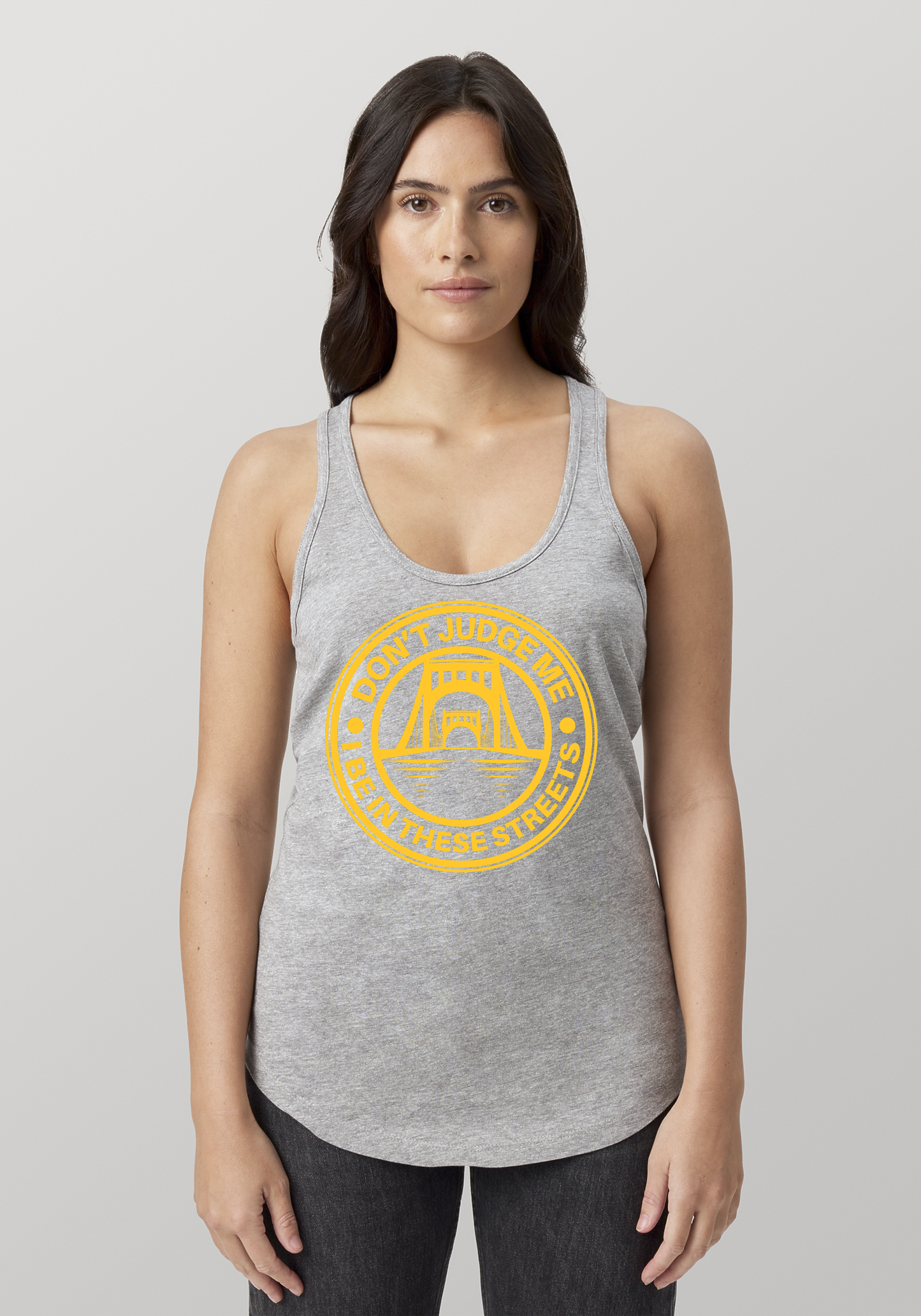 Heather Gray Women's Racerback Tank - The Capital