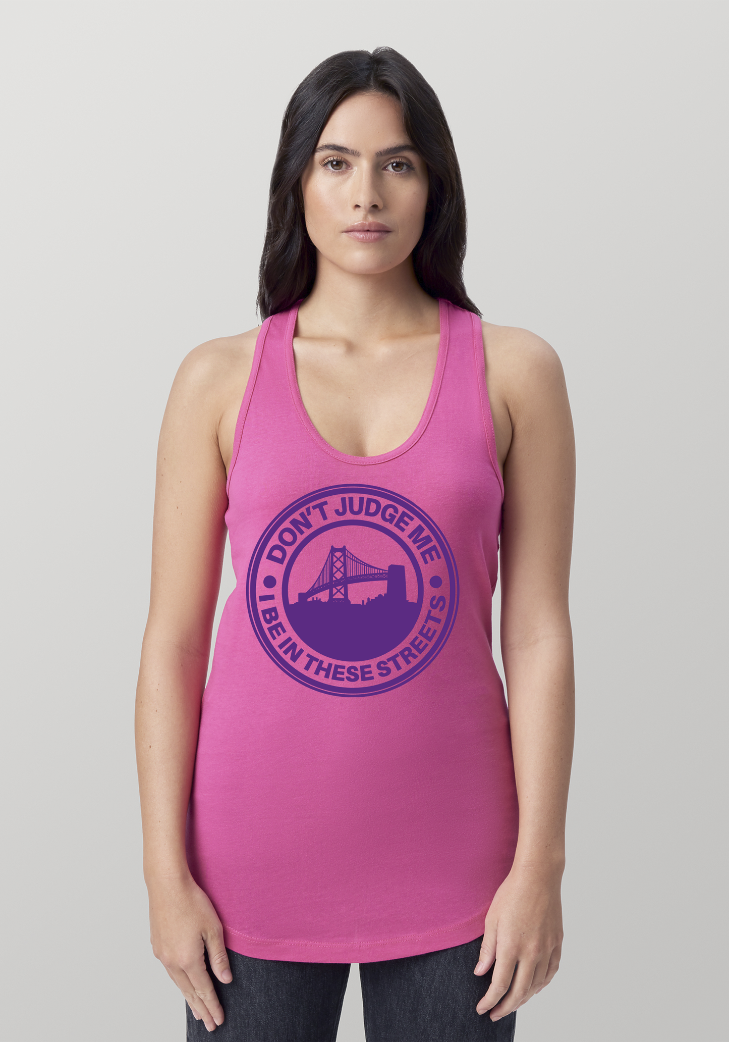 Hot PInk Women's Racerback Tank - The Town