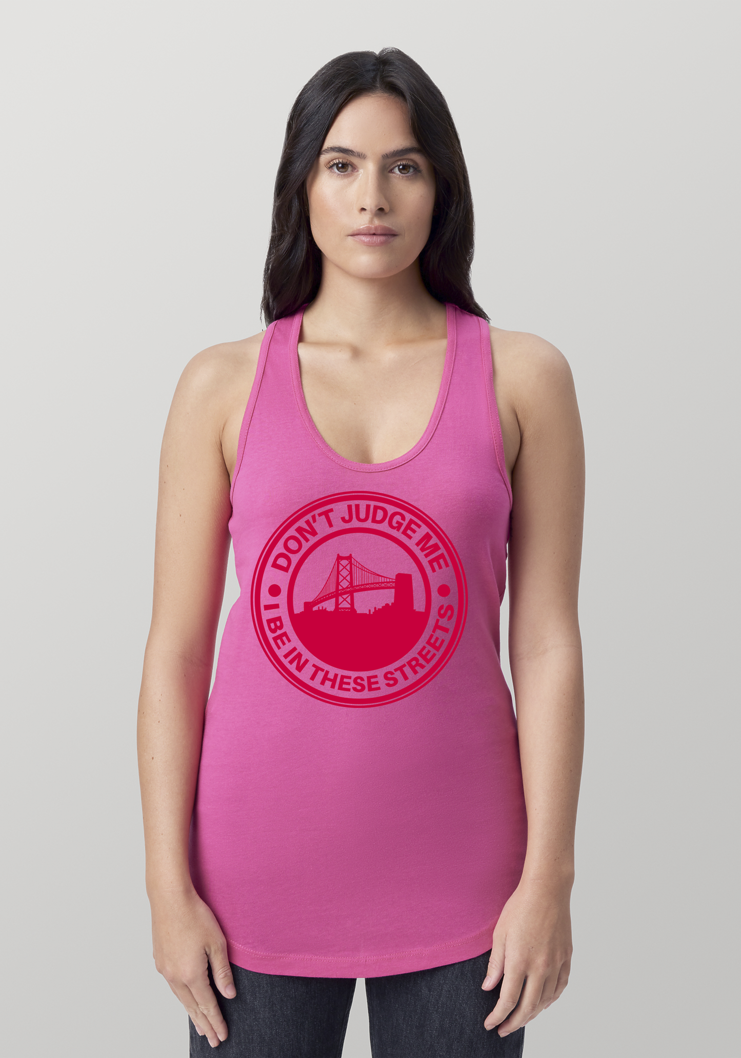 Hot PInk Women's Racerback Tank - The Town