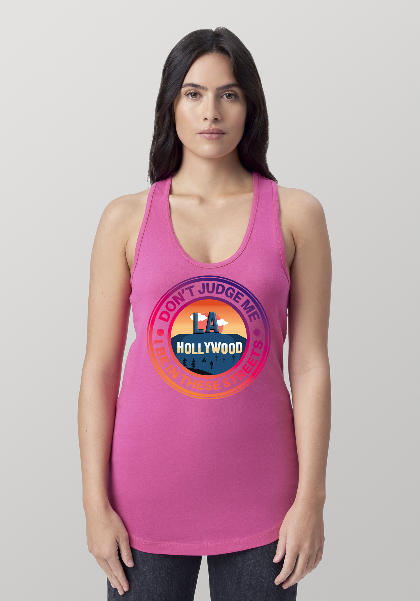 Hot PInk Women's Racerback Tank - Hollywood