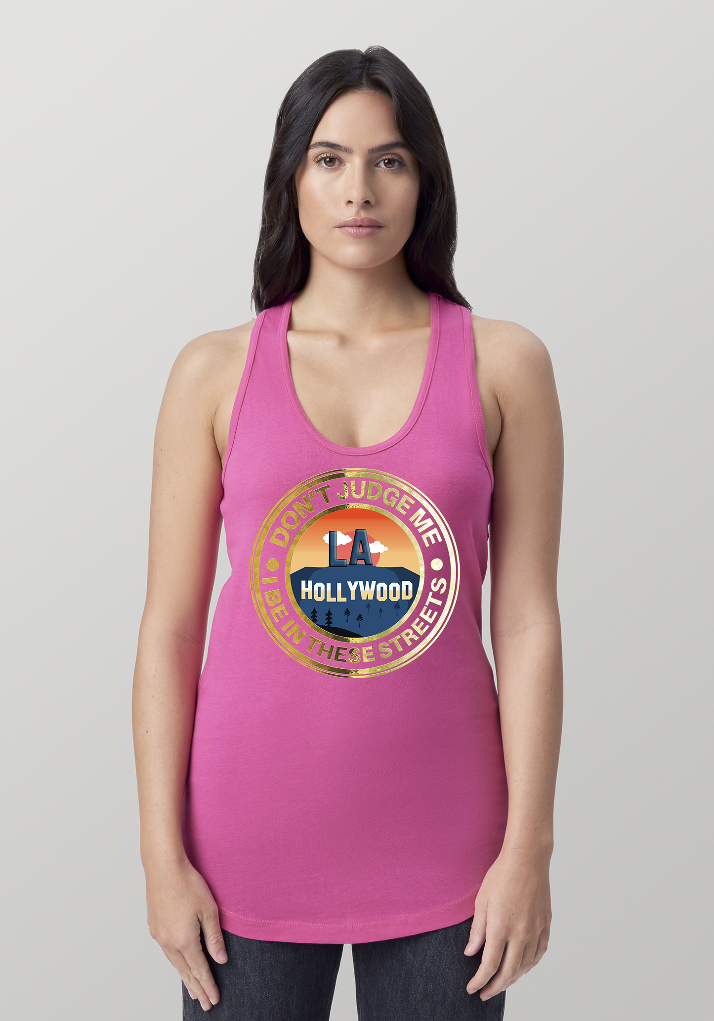Hot PInk Women's Racerback Tank - Hollywood
