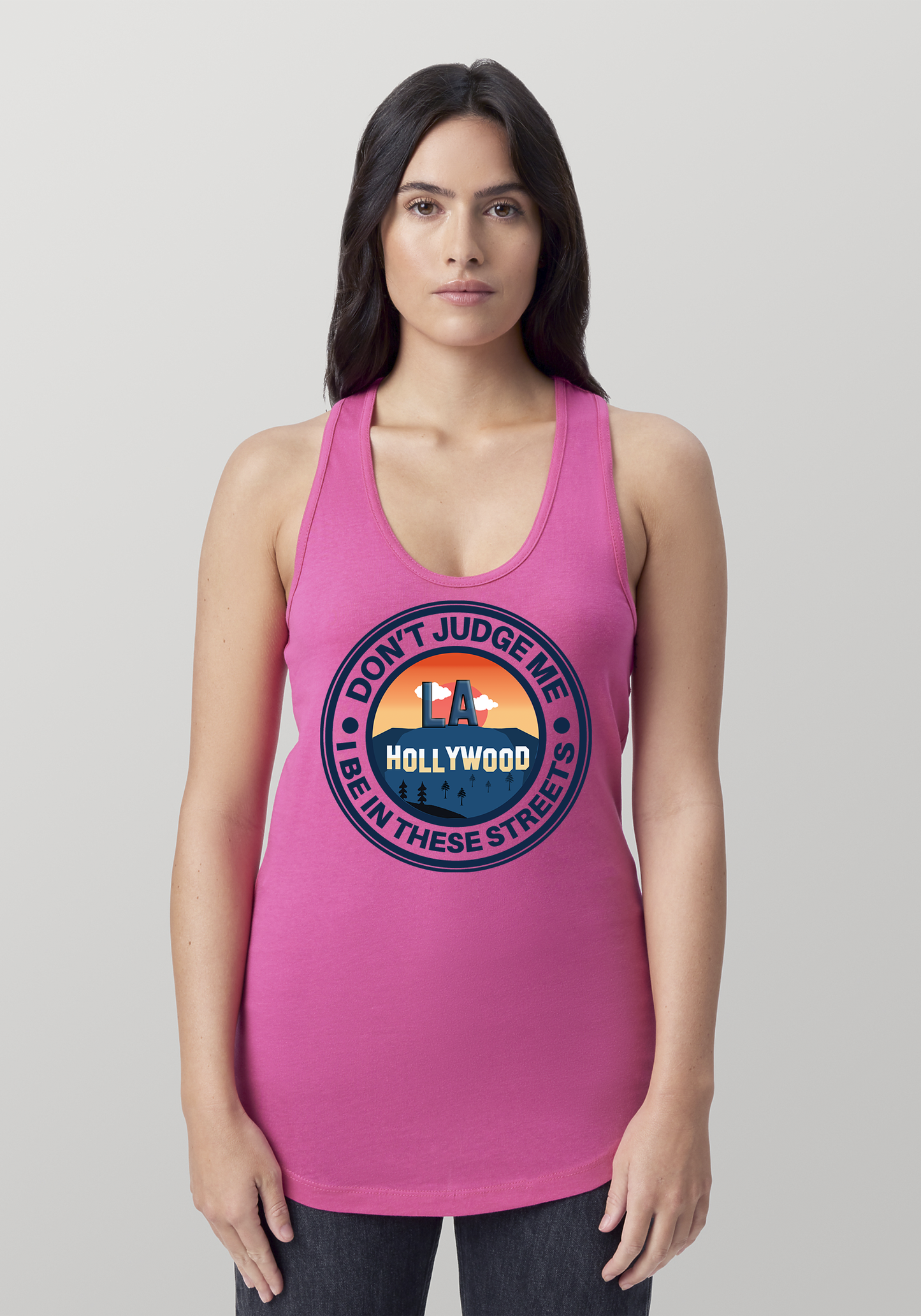 Hot PInk Women's Racerback Tank - Hollywood