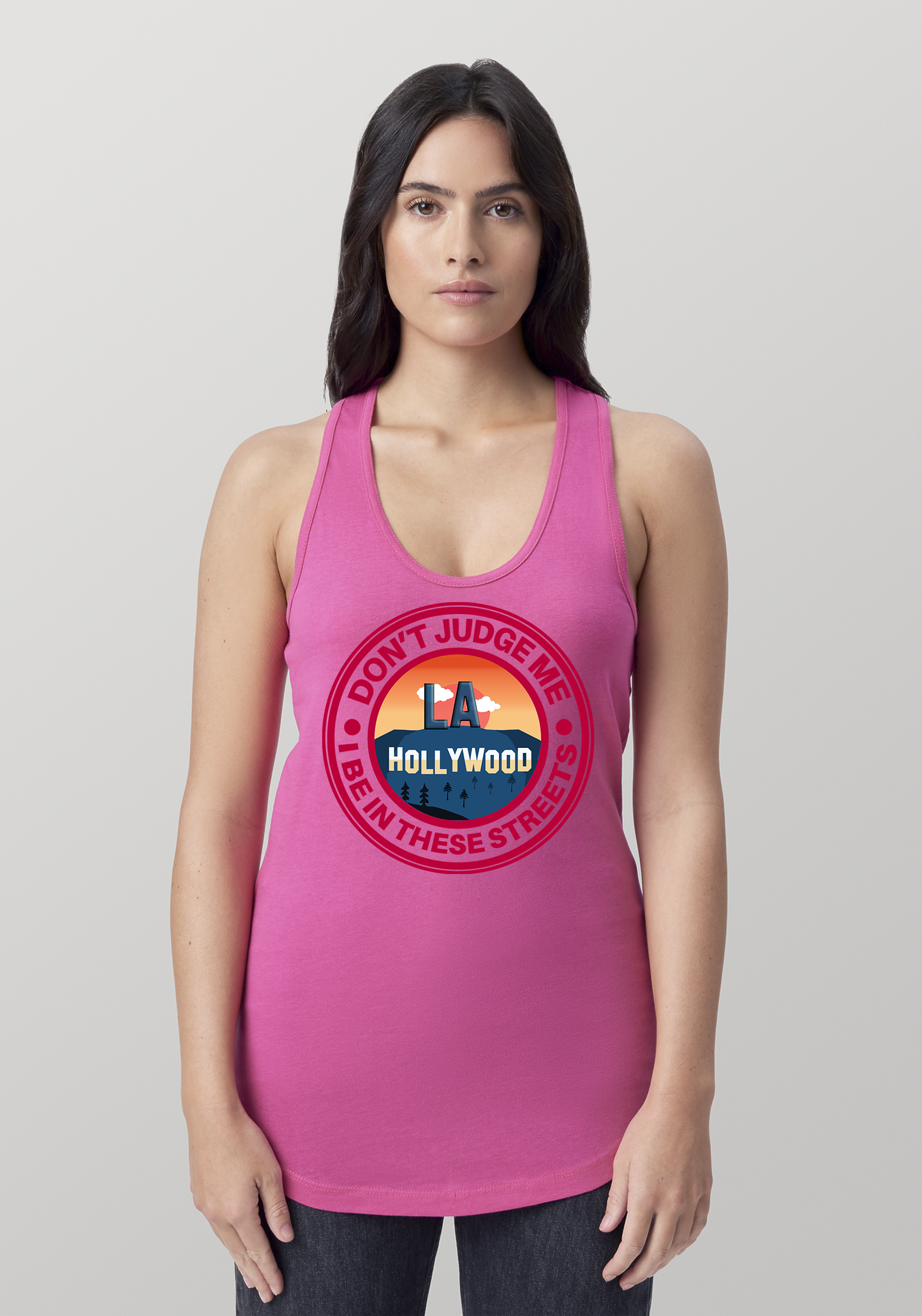Hot PInk Women's Racerback Tank - Hollywood