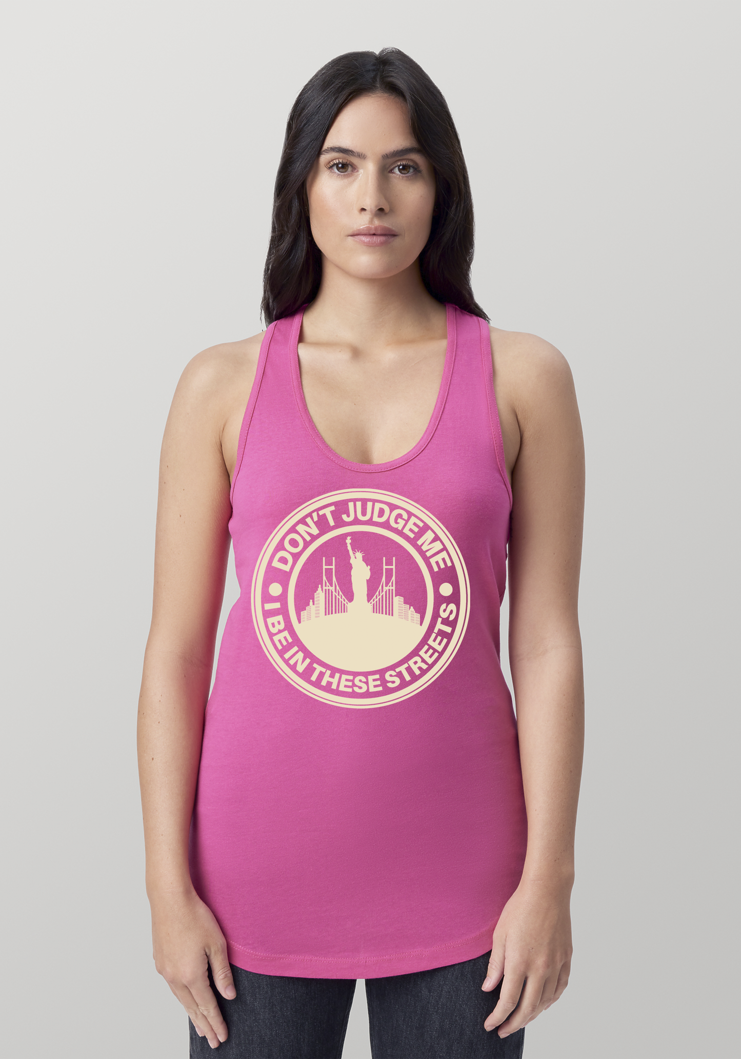 Hot PInk Women's Racerback Tank - The City