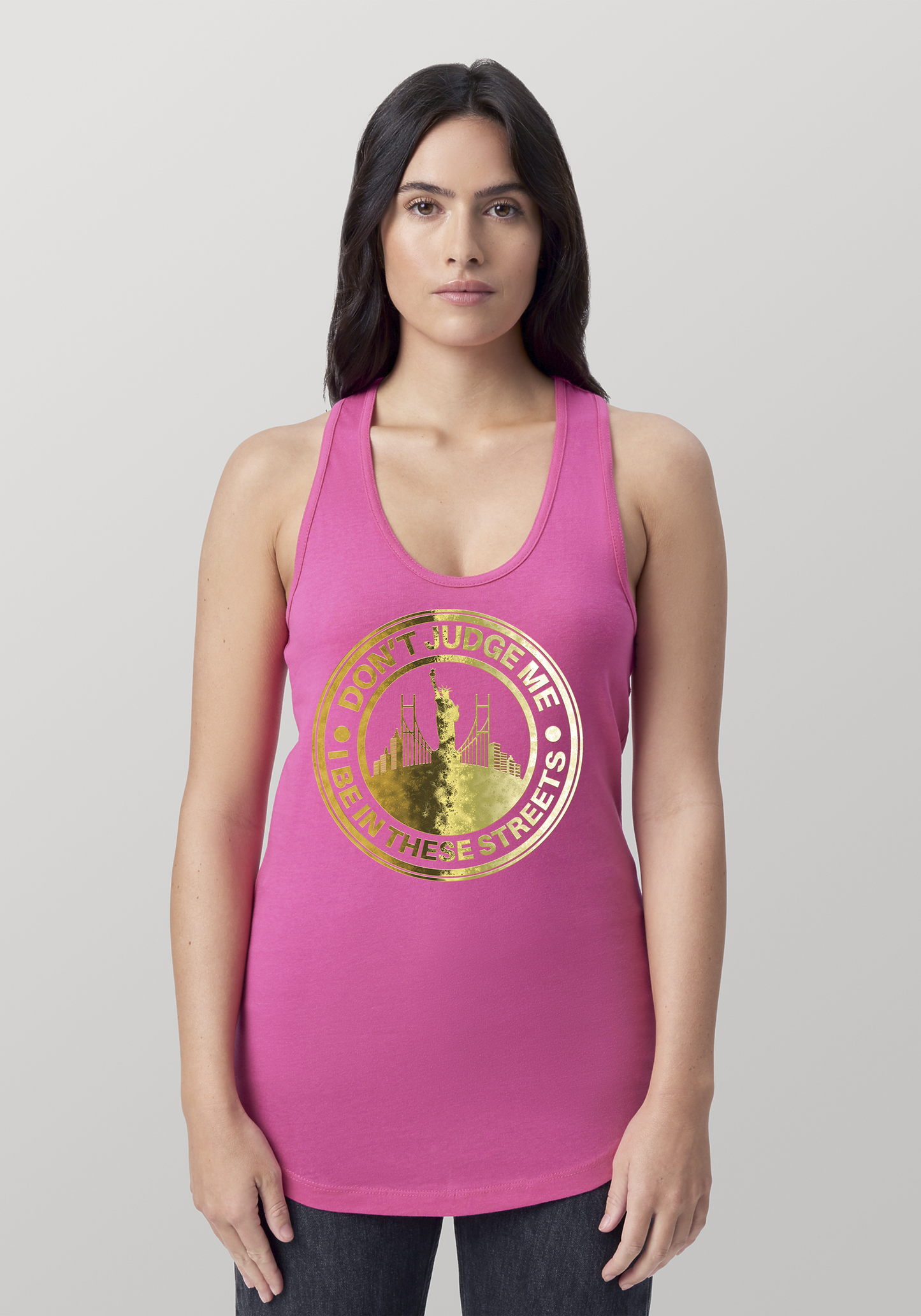 Hot PInk Women's Racerback Tank - The City