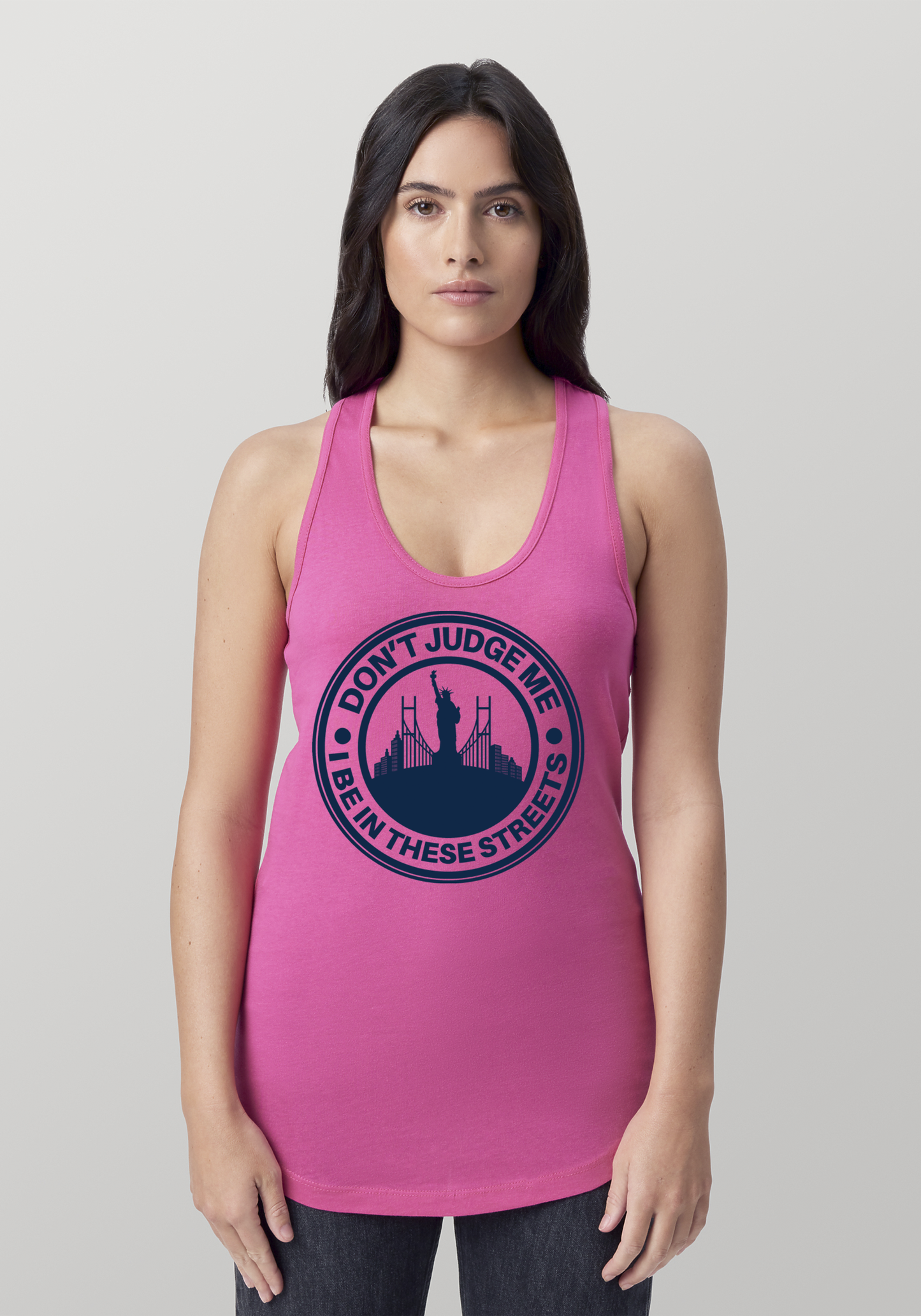 Hot PInk Women's Racerback Tank - The City