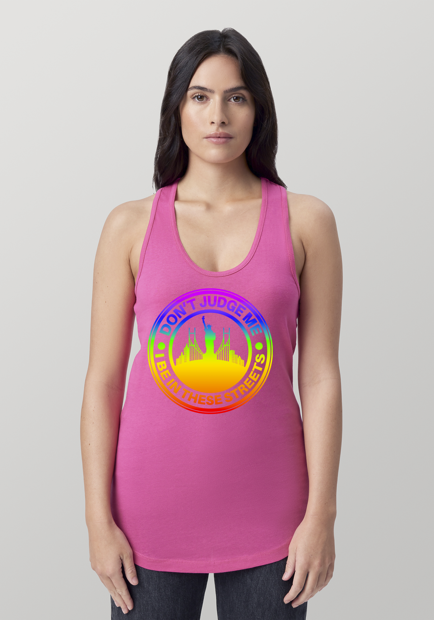 Hot PInk Women's Racerback Tank - The City