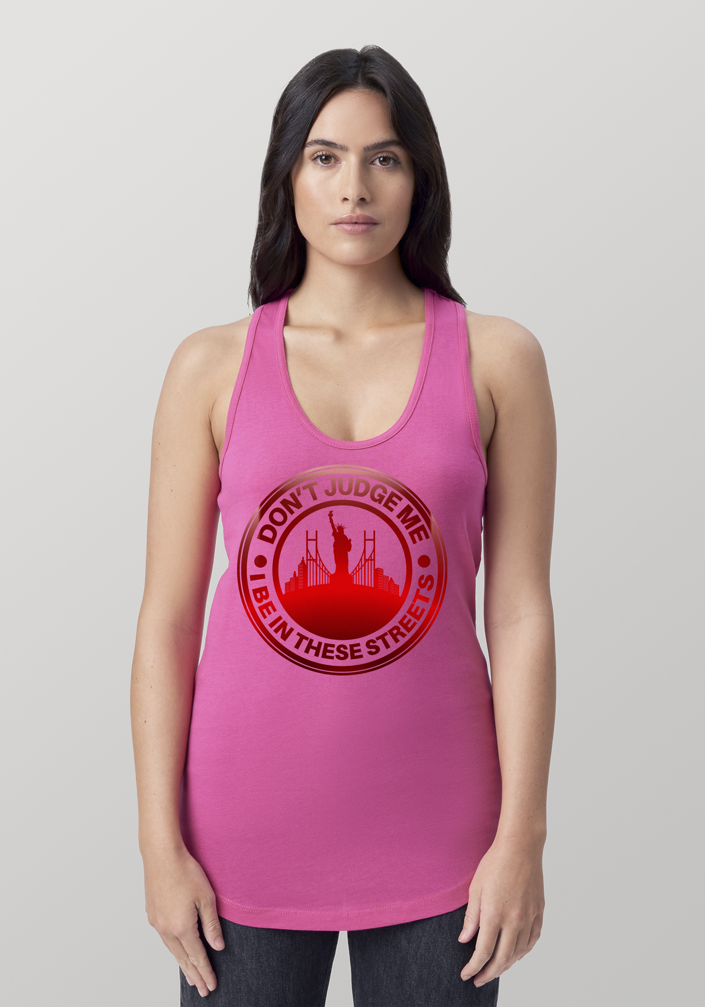 Hot PInk Women's Racerback Tank - The City