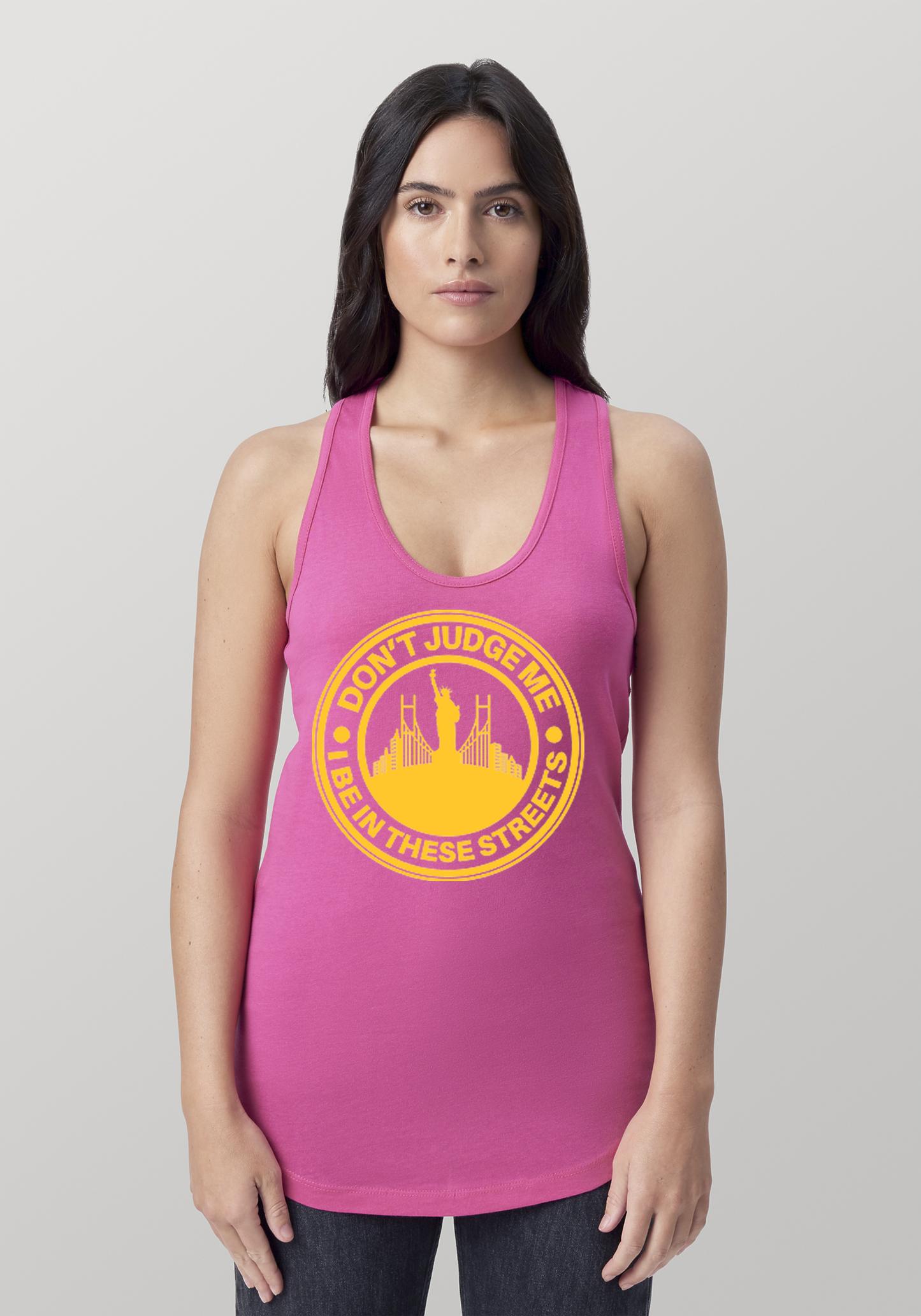 Hot PInk Women's Racerback Tank - The City