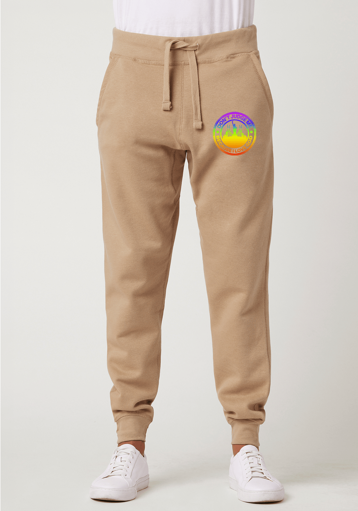 DJMC-UPLOADER:Rainbow:Joggers-Khaki-GOD-NYC-Rainbow.png