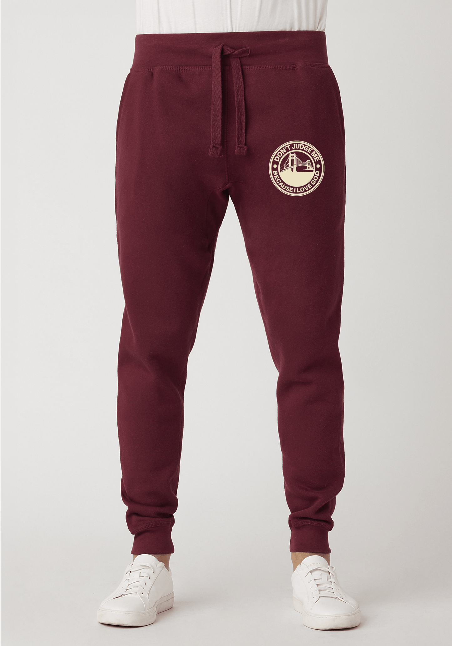 DJMC-UPLOADER:Cream:Joggers-Maroon-GOD-GoldenGate-Cream.png