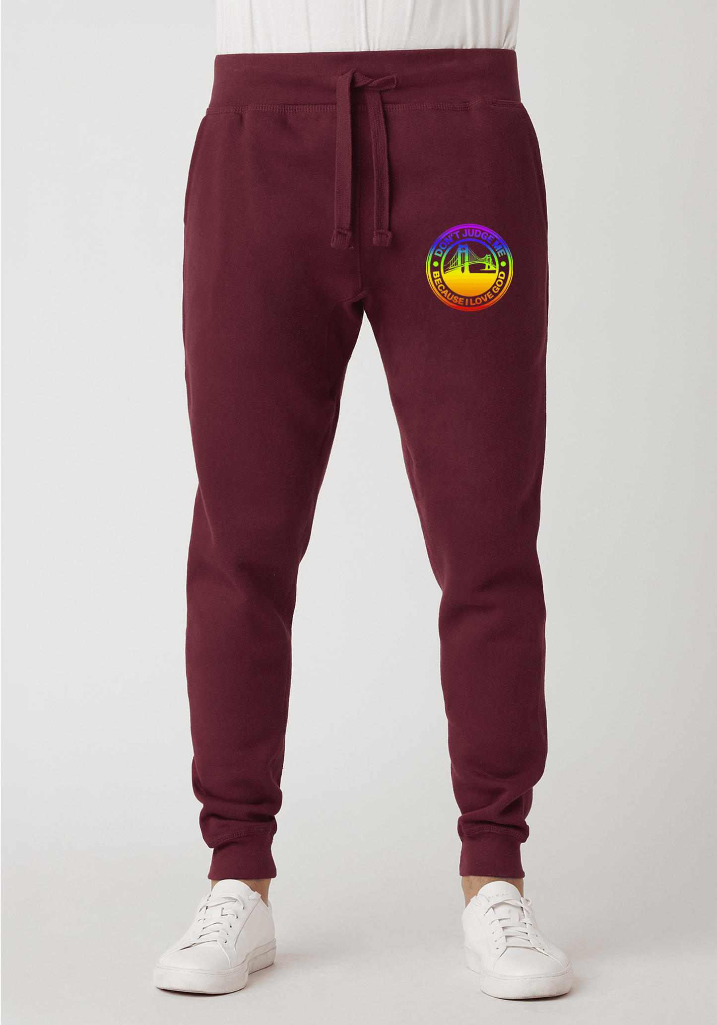 DJMC-UPLOADER:Rainbow:Joggers-Maroon-GOD-GoldenGate-Rainbow.png