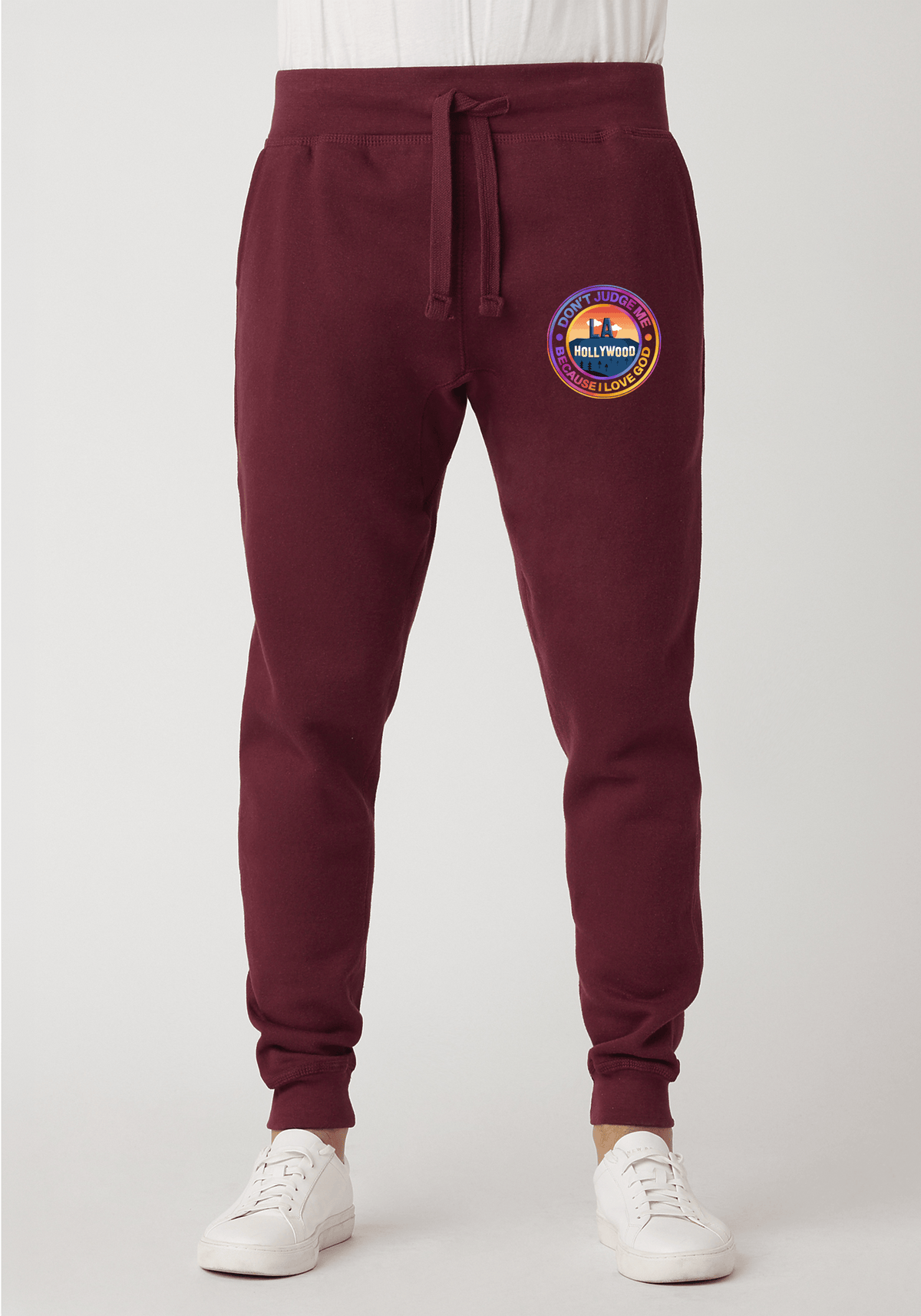 DJMC-UPLOADER:Neon Gradient:Joggers-Maroon-GOD-LA-Neon.png
