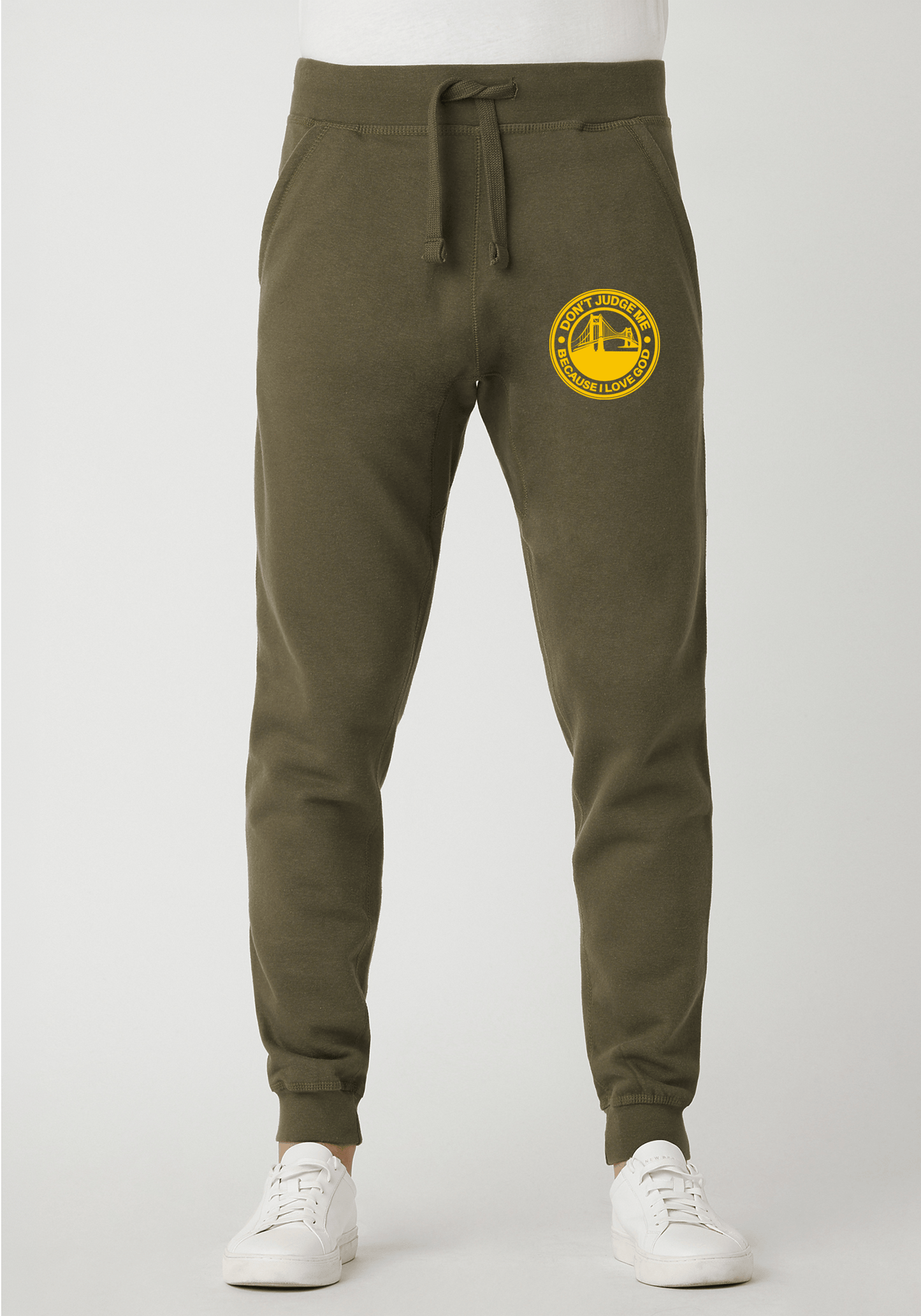 DJMC-UPLOADER:Yellow:Joggers-Military-Green-GOD-GoldenGate-Yellow.png