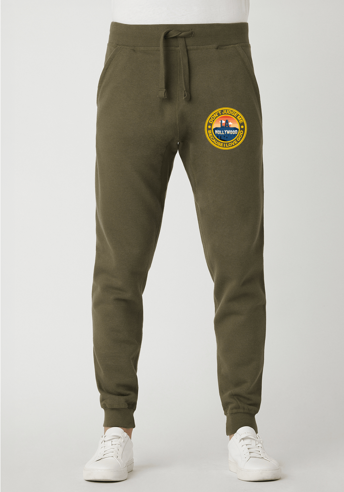 DJMC-UPLOADER:Yellow:Joggers-Military-Green-GOD-LA-Yellow.png