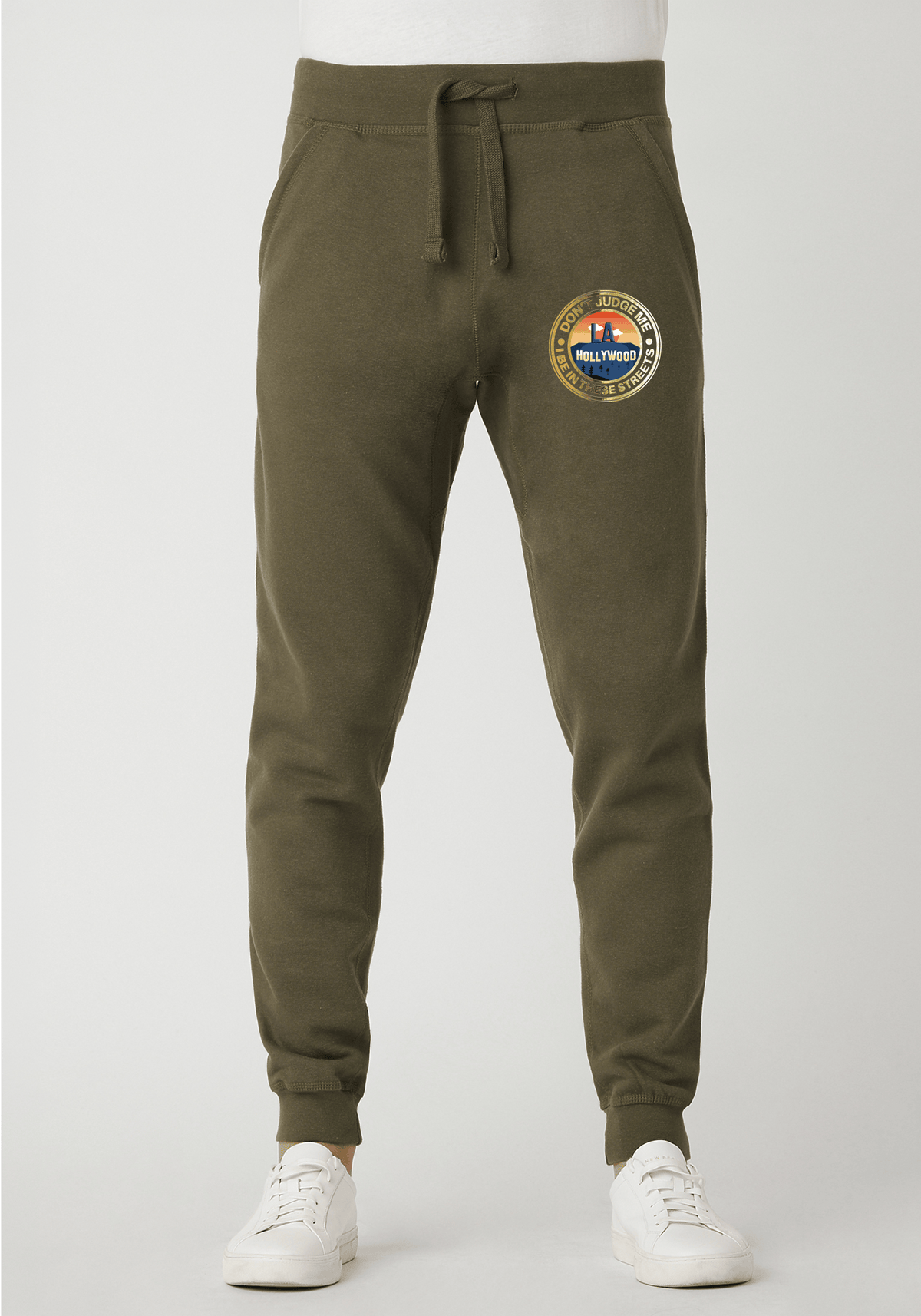 DJMC-UPLOADER:Gold:Joggers-Military-Green-STREETS-LA-Gold.png