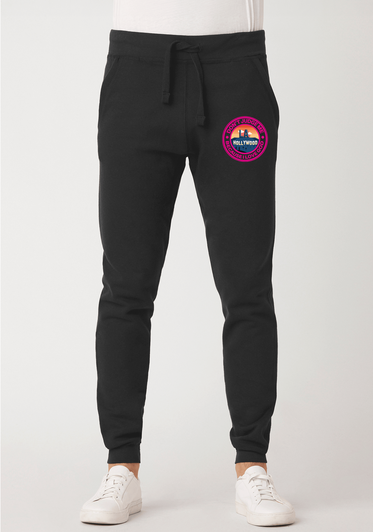 DJMC-UPLOADER:Hot Pink:Joggers-black-GOD-LA-HotPink.png