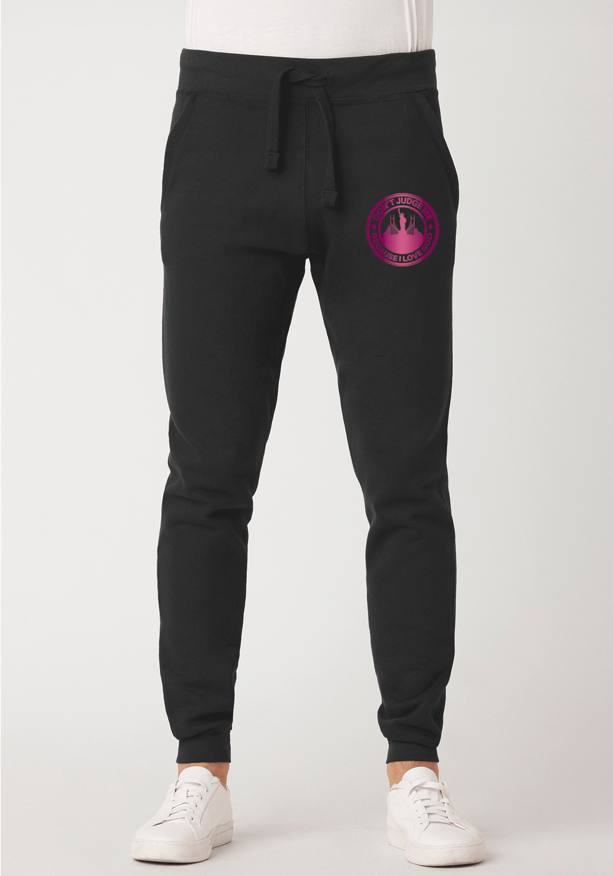 DJMC-UPLOADER:Magenta:Joggers-black-GOD-NYC-Magenta.png