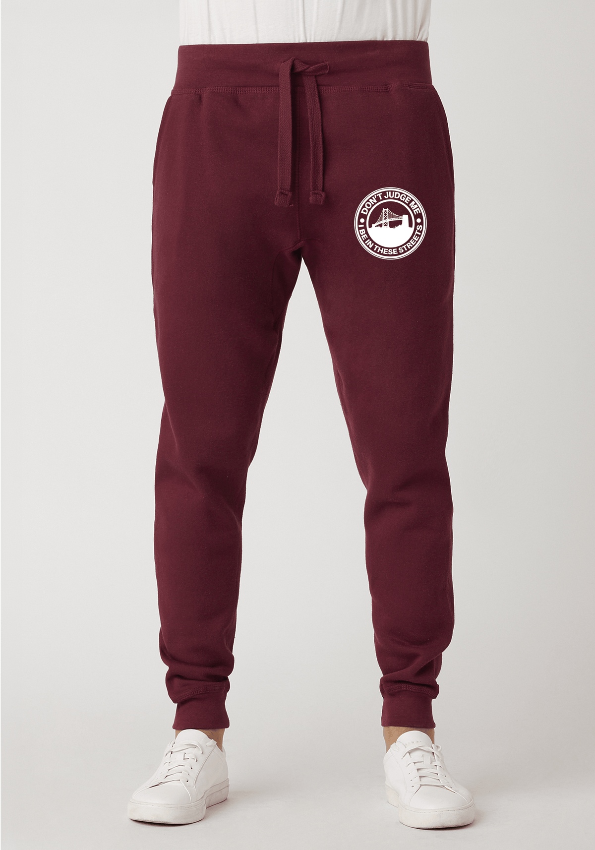 DJMC-UPLOADER:White:Joggers-maroon-STREETS-BayBridge-White.png