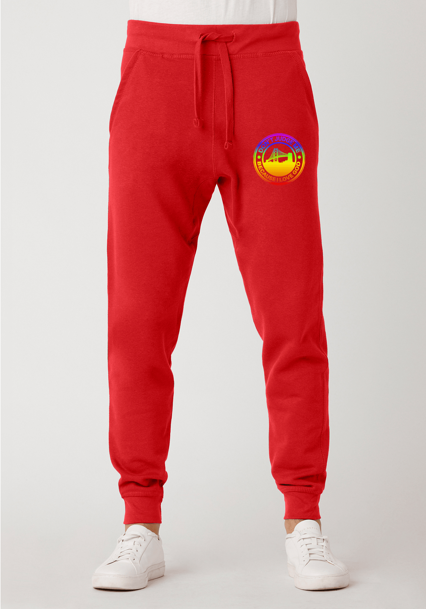 DJMC-UPLOADER:Rainbow:Joggers-red-GOD-BayBridge-Rainbow.png