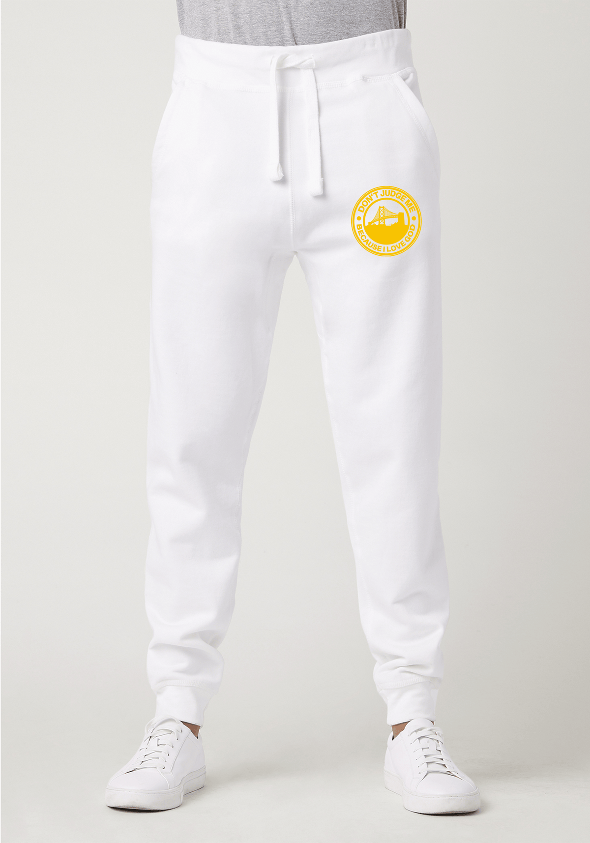 DJMC-UPLOADER:Yellow:Joggers-white-GOD-BayBridge-Yellow.png