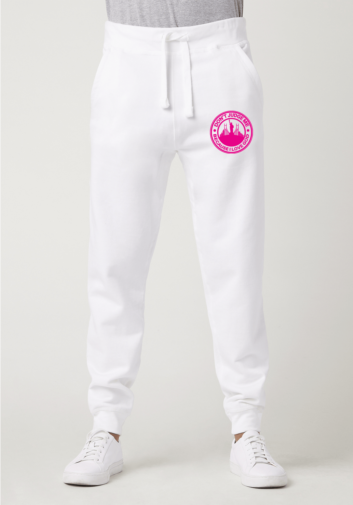 DJMC-UPLOADER:Hot Pink:Joggers-white-GOD-NYC-HotPink.png