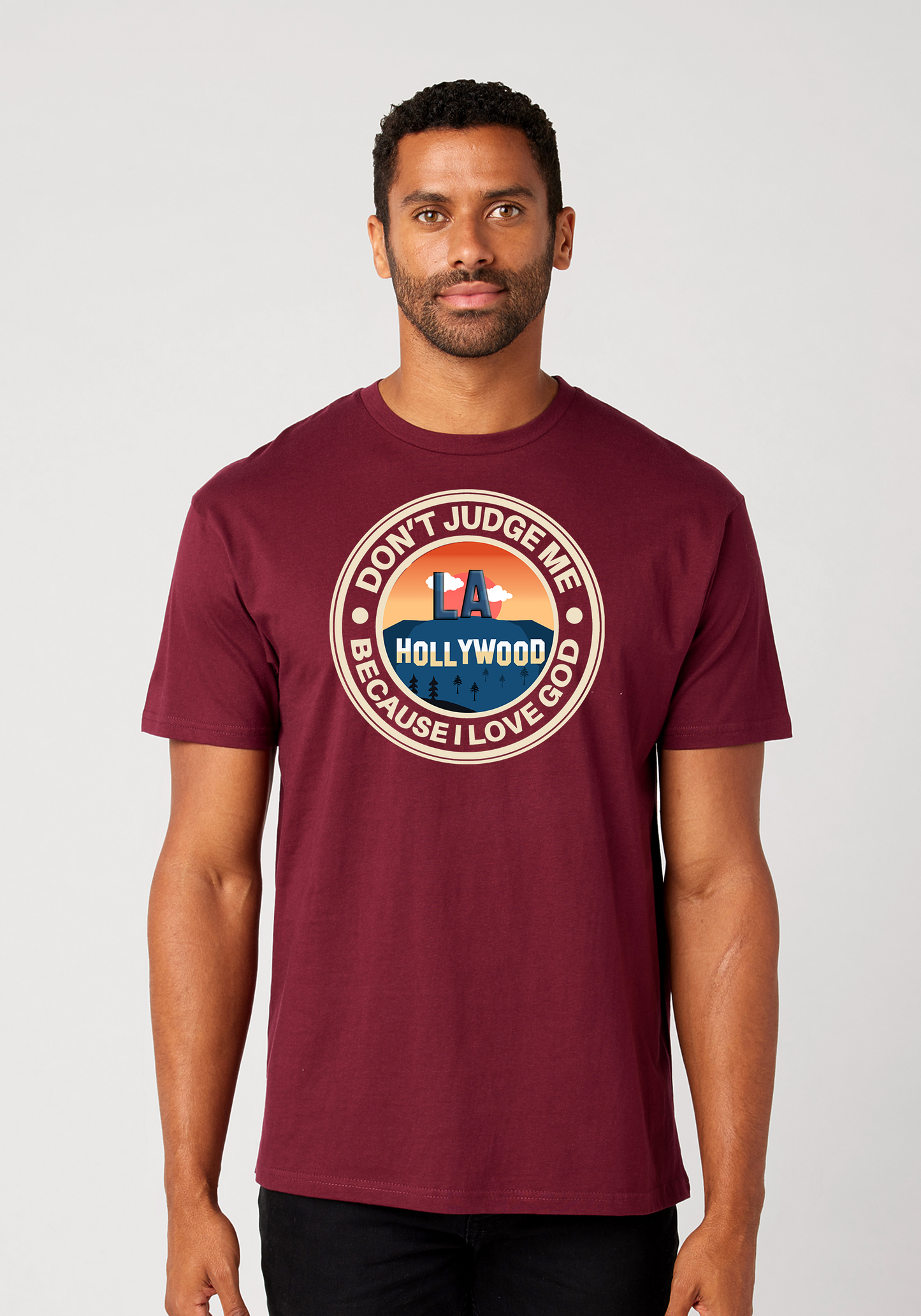 Maroon Unisex Faith T-Shirt - Hollywood